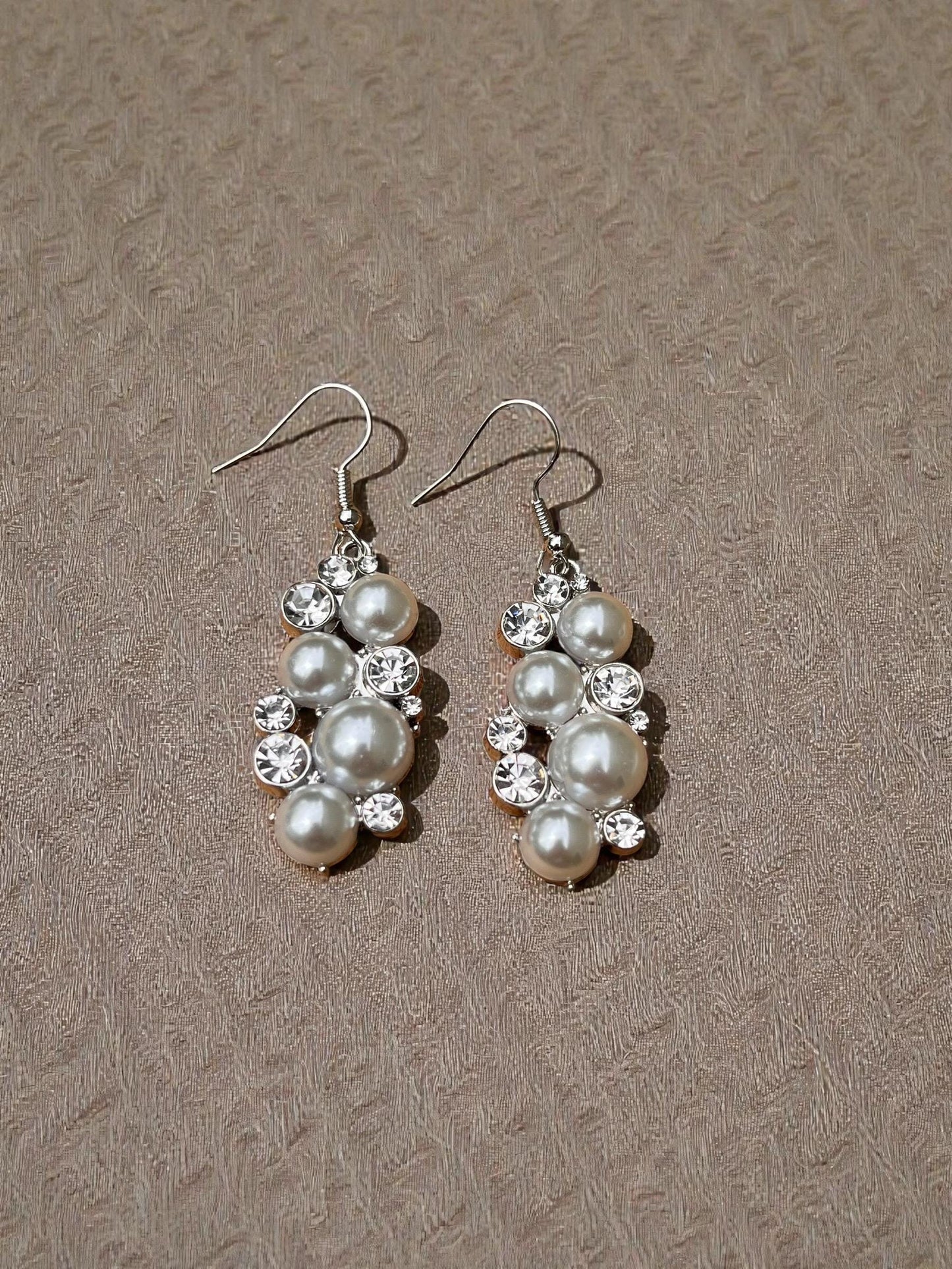 Crystal Pearl Statement Earrings | Elegant Bridal Wedding Jewelry
