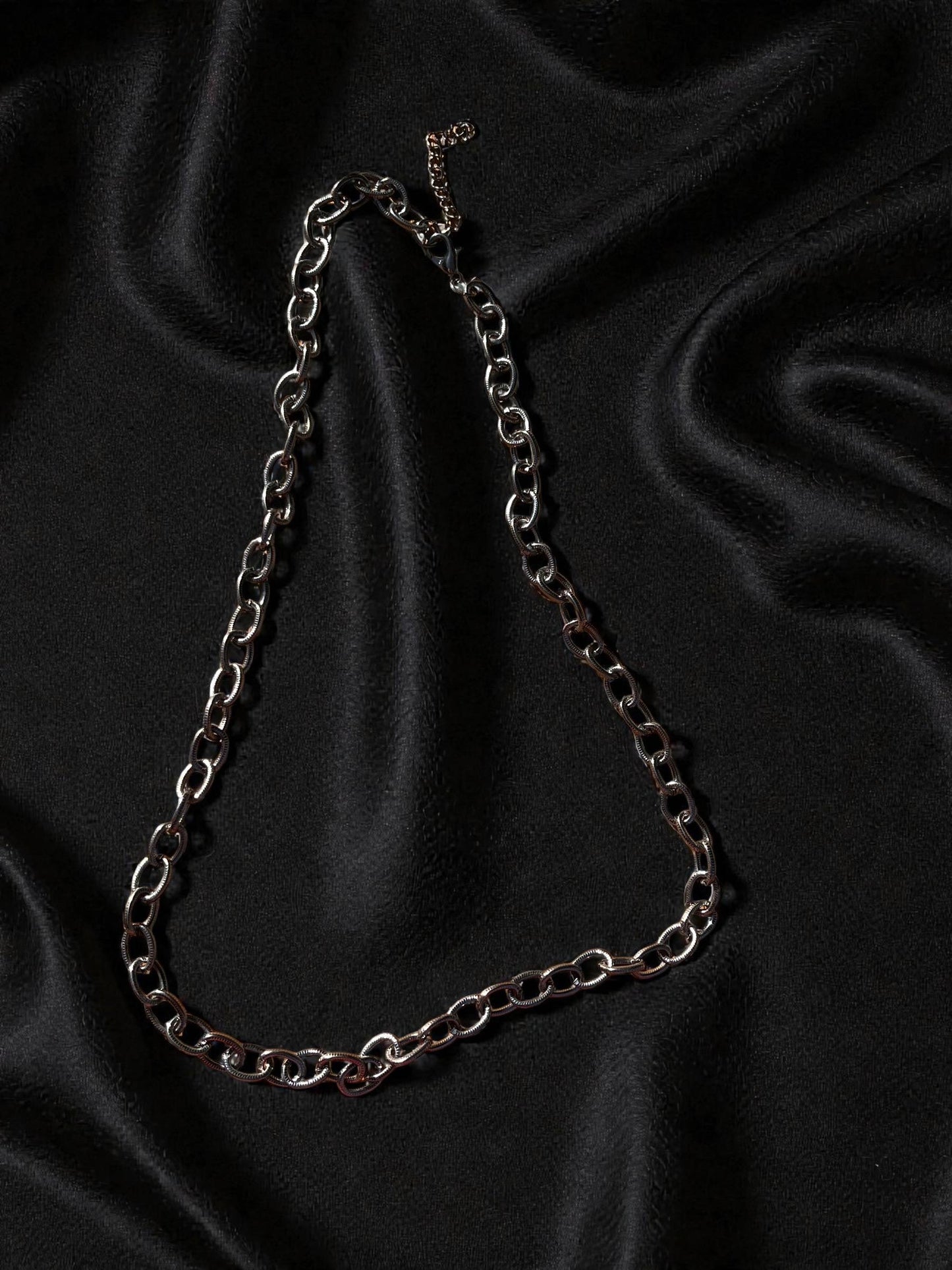 Gunmetal Link Chain Necklace | Chunky Minimalist Chain Necklace | Modern Layering Jewelry | Unisex Statement Necklace | Everyday