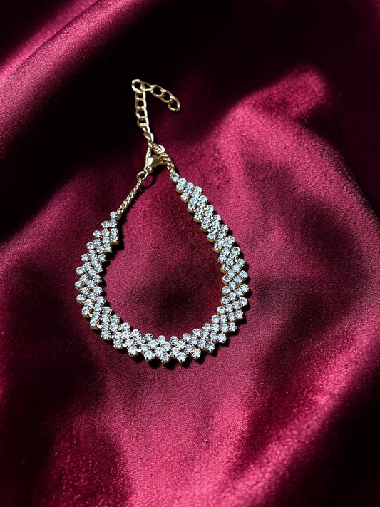 Golden Hour Crystal Tennis Bracelet