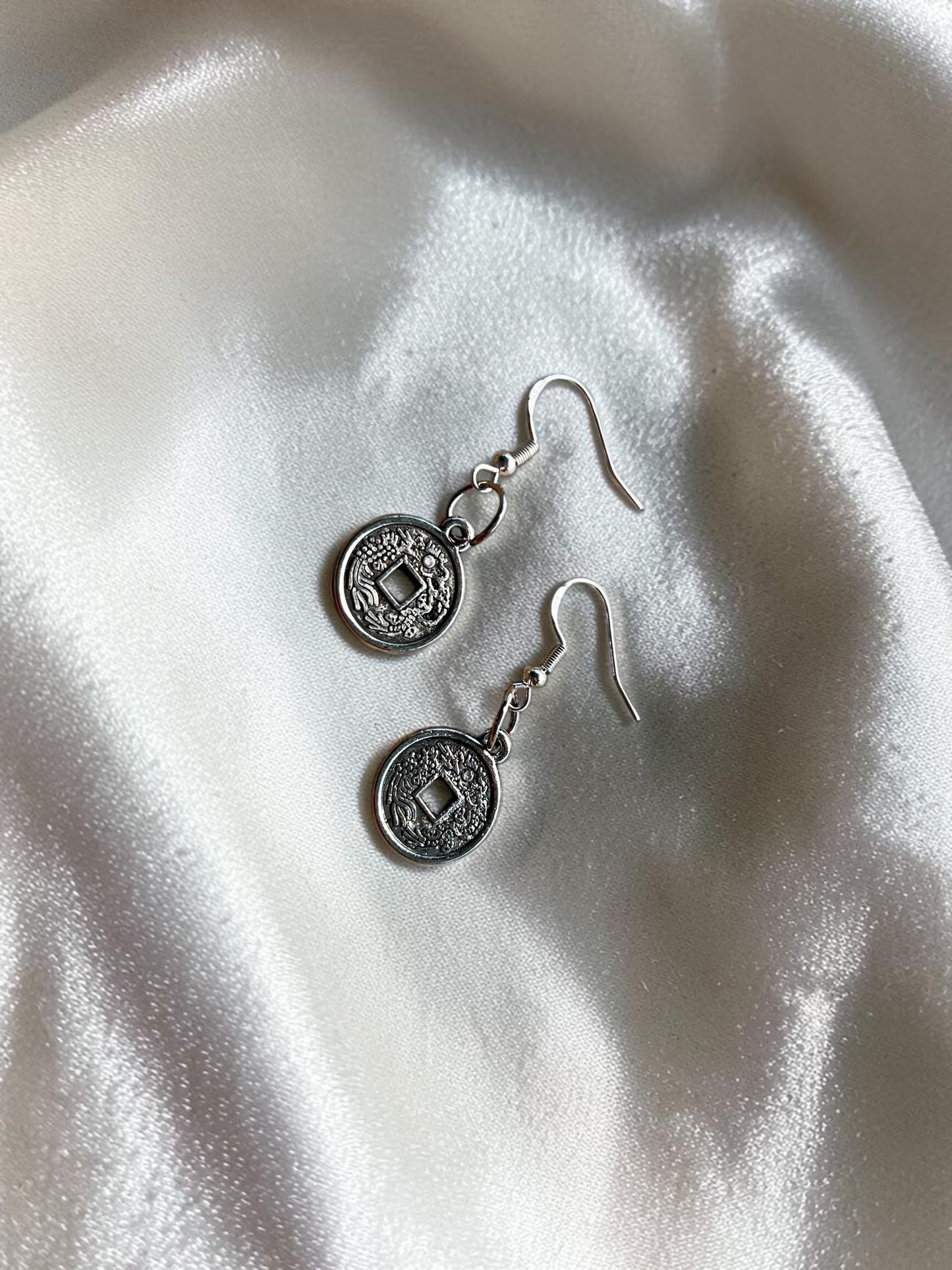 Vintage-Inspired Silver Coin Earrings