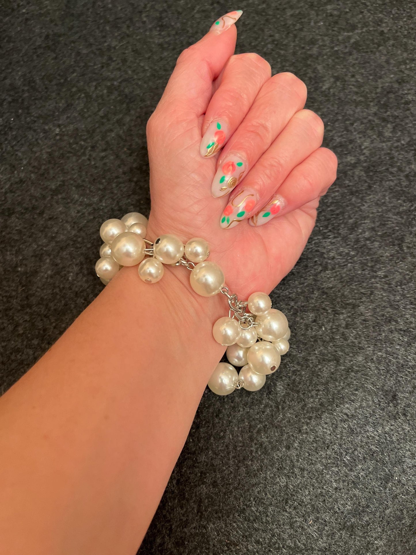 Crystal Pearl Statement Bracelet | Elegant Bridal Wedding Jewelry