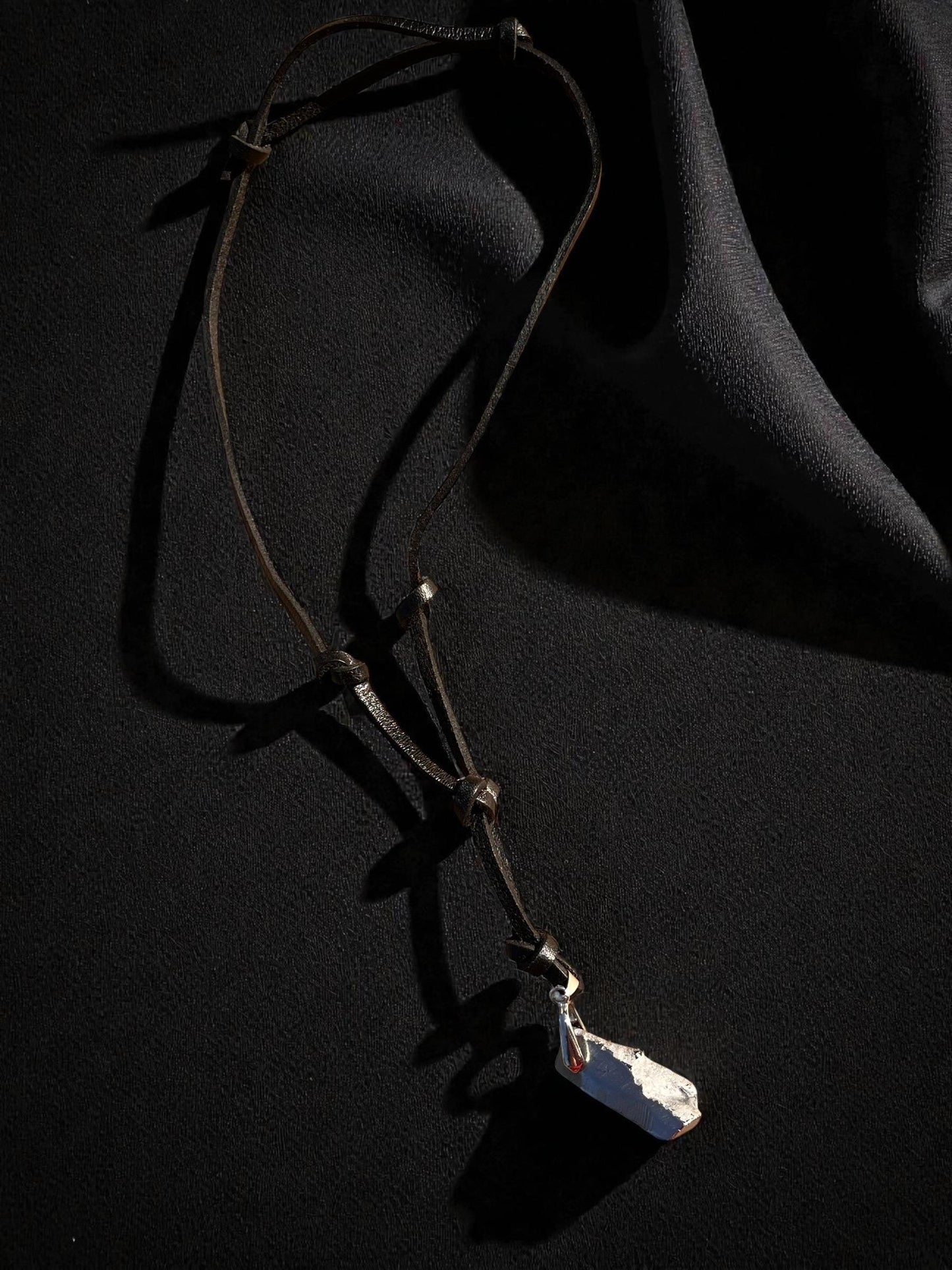Men’s Leather Pendant Necklace | Boho Leather Cord Necklace | Minimalist Men’s Jewelry | Surfer Style Necklace