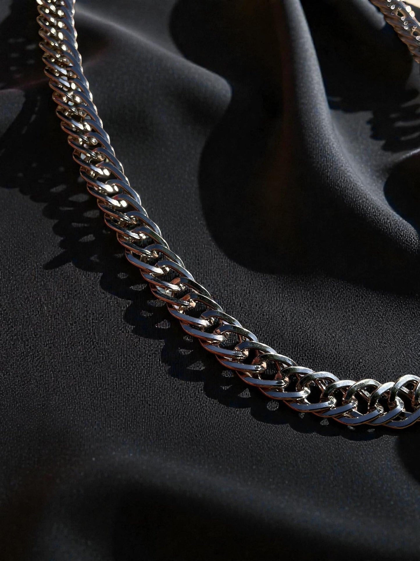 Silver Large Cuban Link Chain Necklace | Chunky Silver Statement Necklace | Unisex Curb Chain Jewelry | Modern Layering Necklace | Everyday