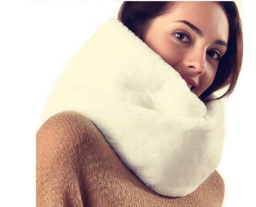 Faux Fur Scarf/ Loop Neck Warmer