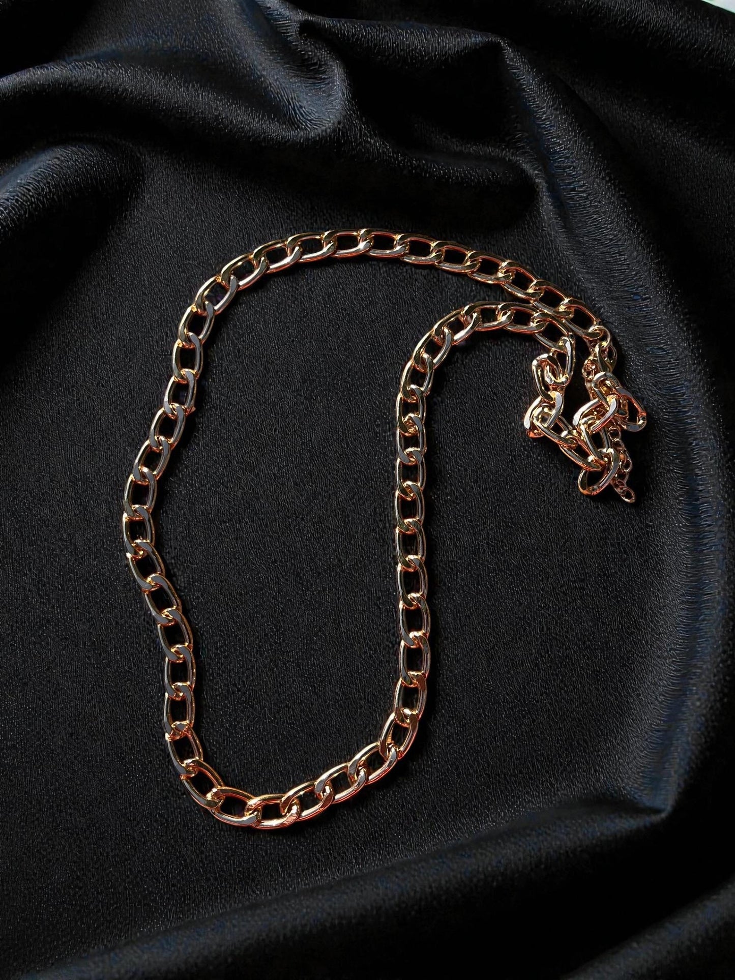 Thick Gold Chain Necklace for Men, Bold Gold Link Chain, Statement Gold Plated Necklace, Chunky Mens Chain Jewelry Gift for Him