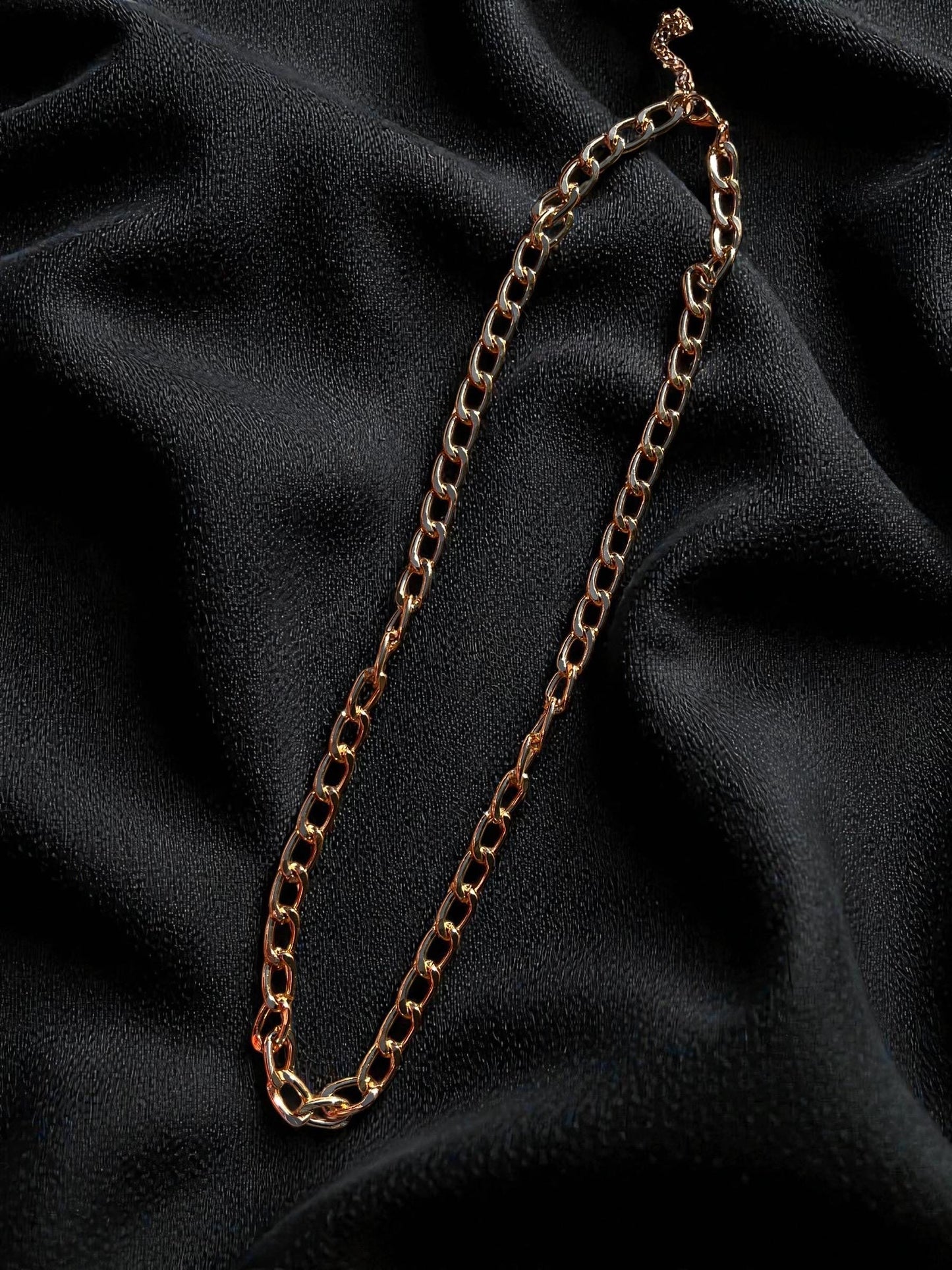 Thick Gold Chain Necklace for Men, Bold Gold Link Chain, Statement Gold Plated Necklace, Chunky Mens Chain Jewelry Gift for Him