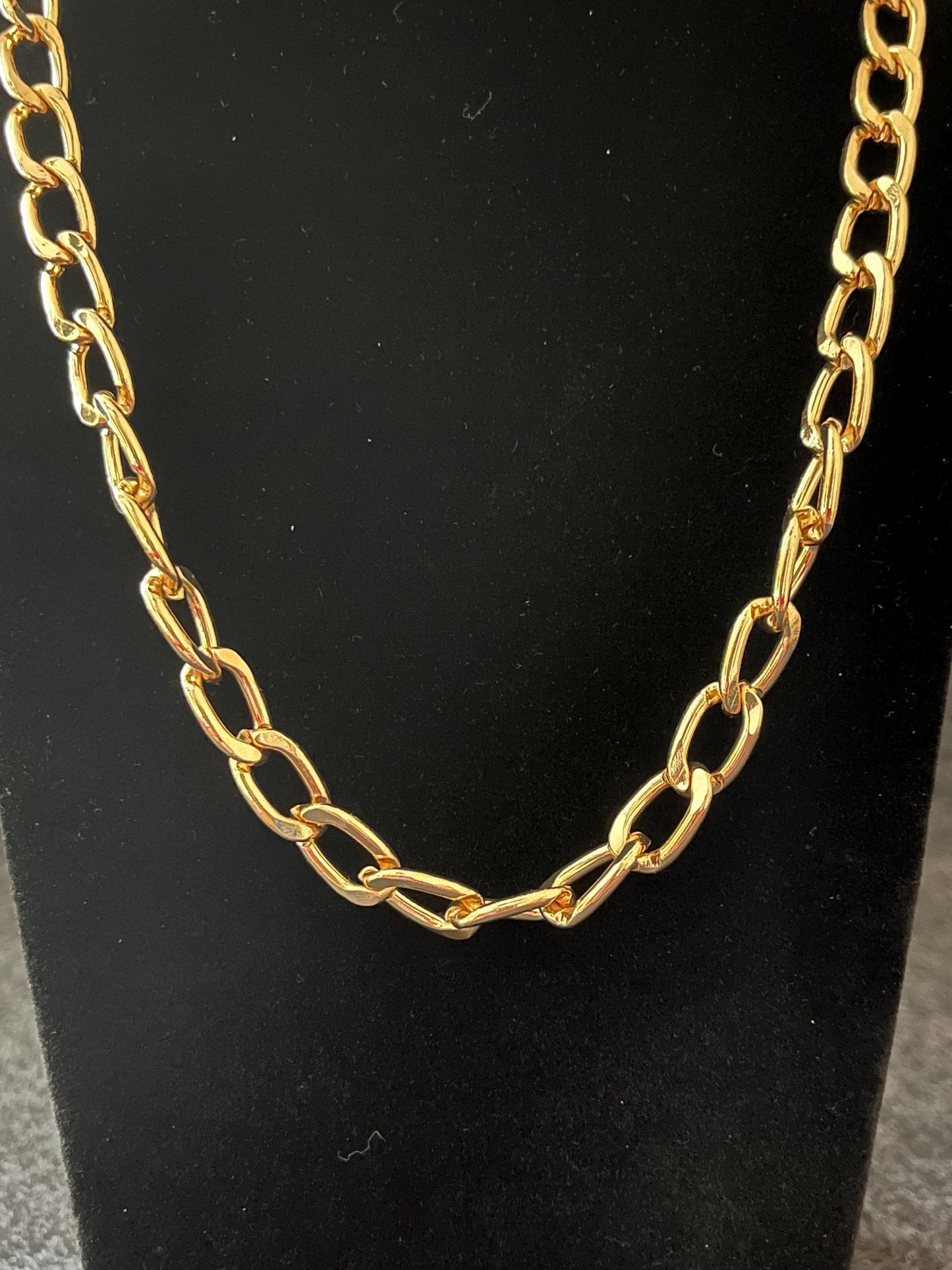 Thick Gold Chain Necklace for Men, Bold Gold Link Chain, Statement Gold Plated Necklace, Chunky Mens Chain Jewelry Gift for Him