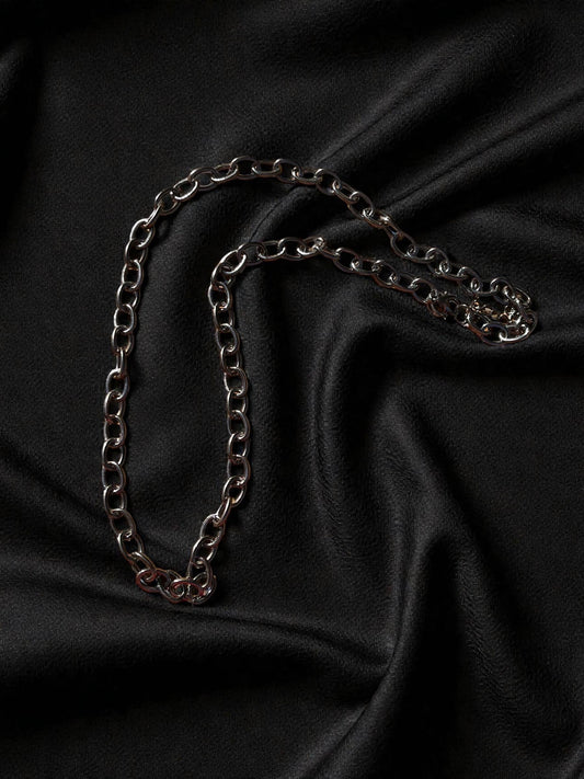 Gunmetal Link Chain Necklace | Chunky Minimalist Chain Necklace | Modern Layering Jewelry | Unisex Statement Necklace | Everyday