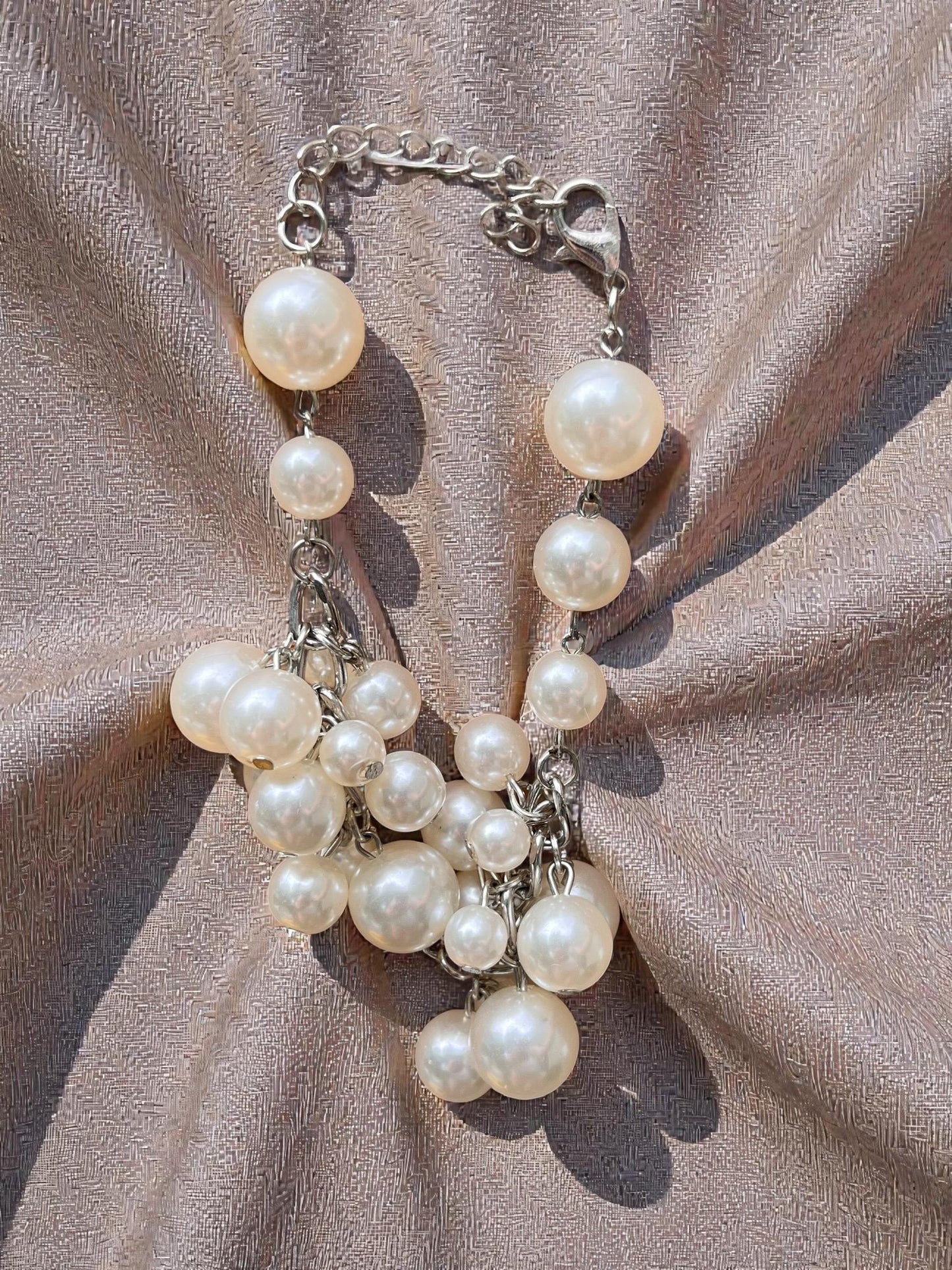 Crystal Pearl Statement Bracelet | Elegant Bridal Wedding Jewelry
