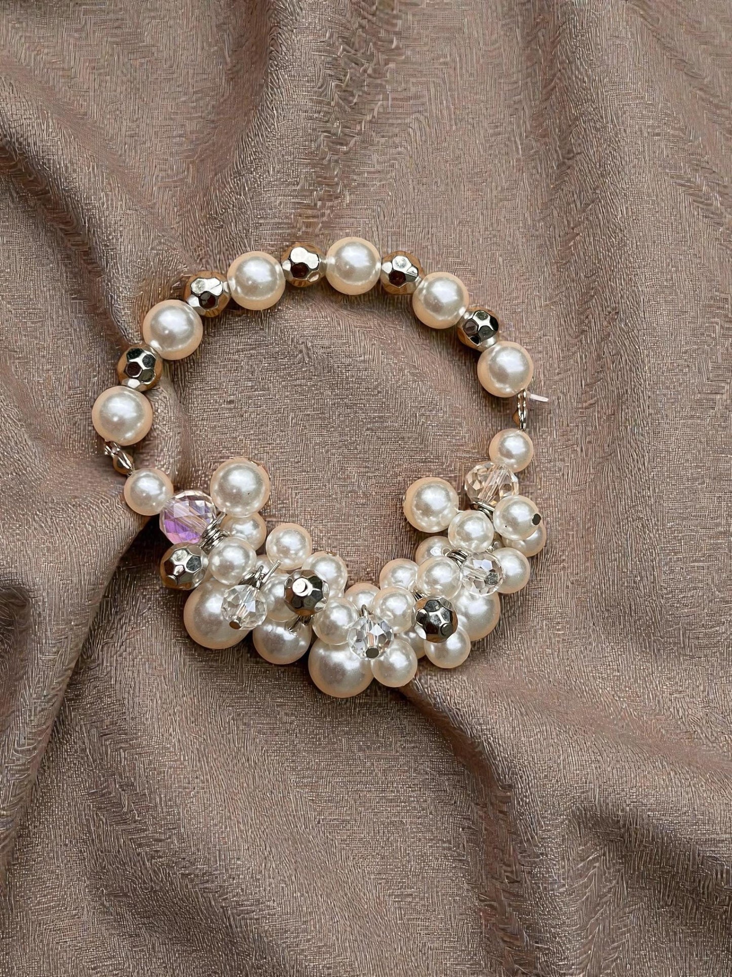 Crystal Pearl Bracelet | Elegant Bridal Wedding Jewelry, Classic Beaded Style