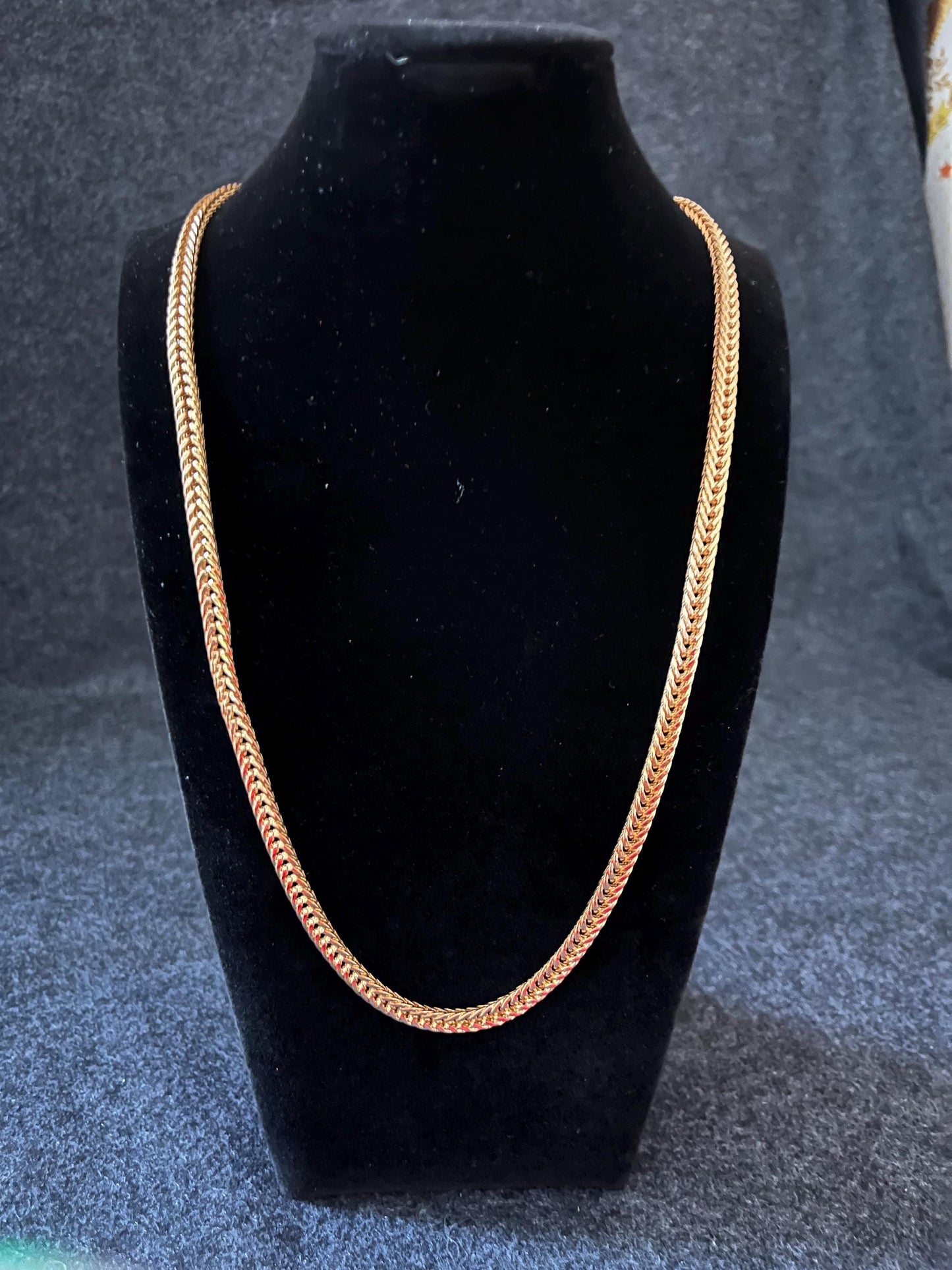 Gold Herringbone Chain Necklace for Men, Thick Gold Flat Chain, Statement Gold Plated Necklace, Luxury Mens Chain Gift for Him