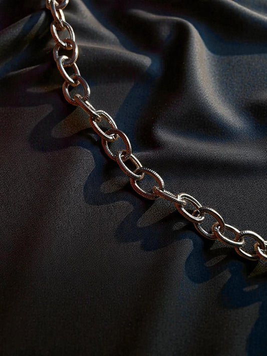 Silver Link Chain Necklace | Chunky Minimalist Chain Necklace | Modern Layering Jewelry | Unisex Statement Necklace | Everyday Silver