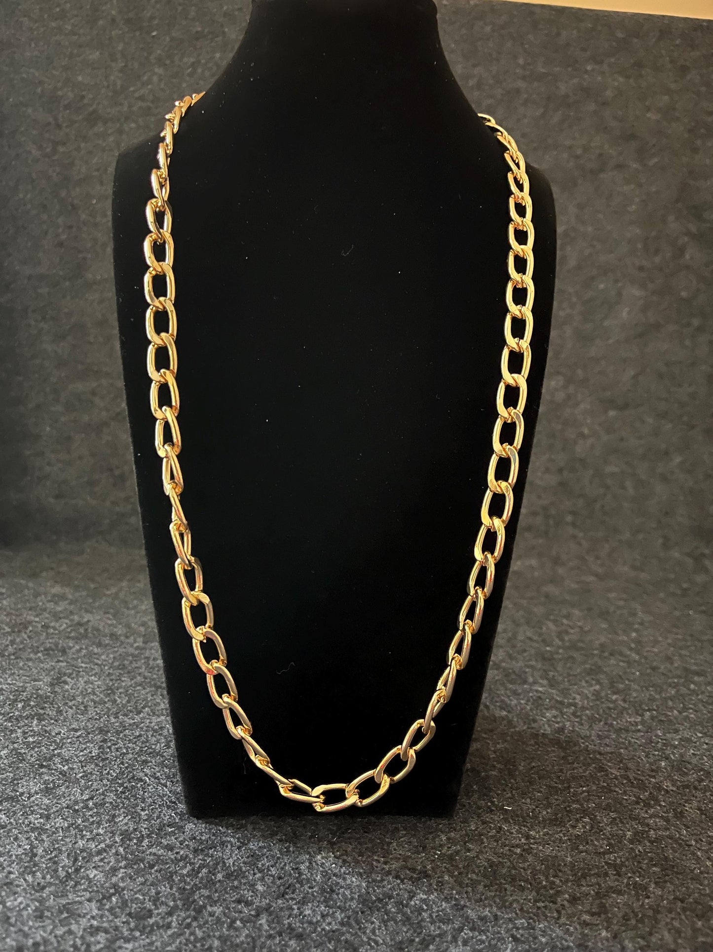 Thick Gold Chain Necklace for Men, Bold Gold Link Chain, Statement Gold Plated Necklace, Chunky Mens Chain Jewelry Gift for Him