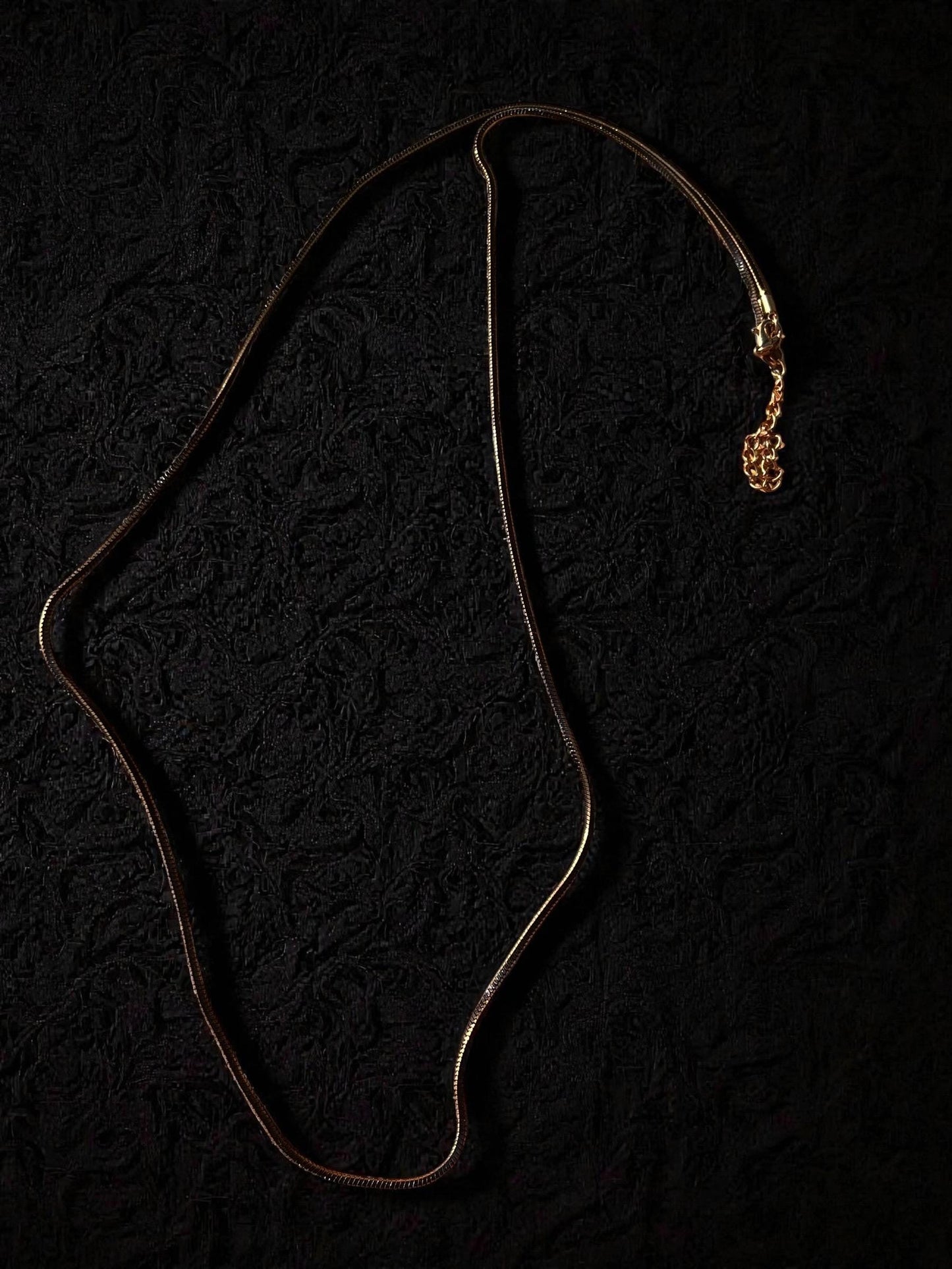 Gold Snake Chain Necklace | Minimalist Gold Layering Necklace | Sleek Flat Chain Jewelry | Dainty Everyday Necklace | Modern Gold Jewelry