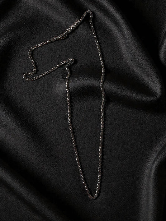 Minimalist Gunmetal Chain Necklace | Sleek Rope Chain Statement Necklace | Layering Chain Jewelry | Unisex Modern Necklace | Everyday