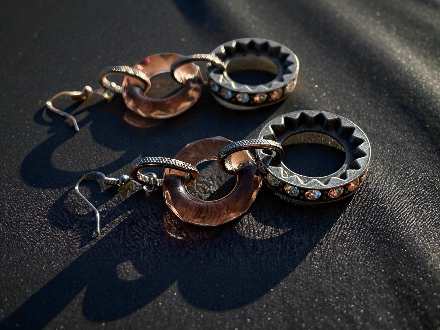 Mech Cog Sparkle Industrial Earrings