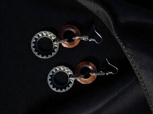 Mech Cog Sparkle Industrial Earrings