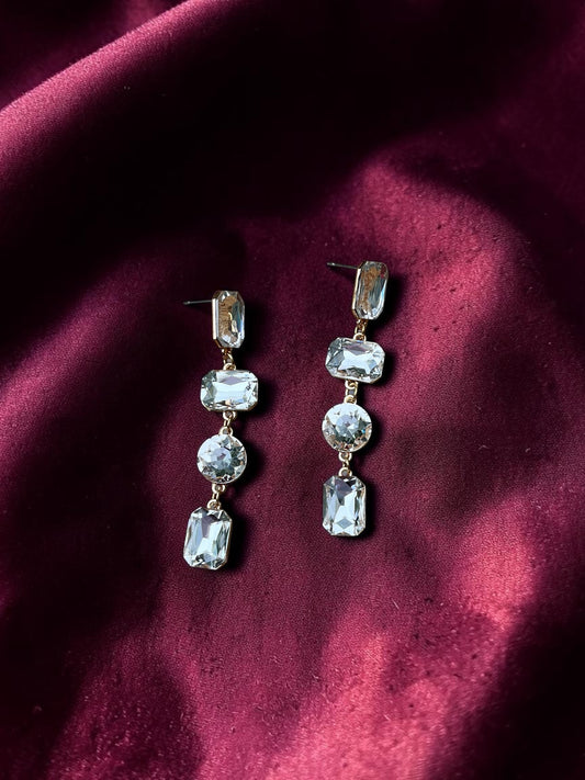 Modern Crystal Drop Earrings