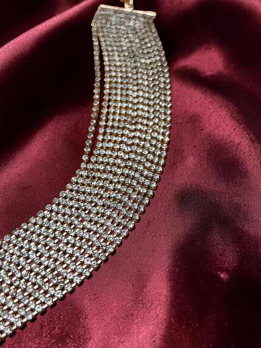 Crystal Waterfall Statement Bracelet