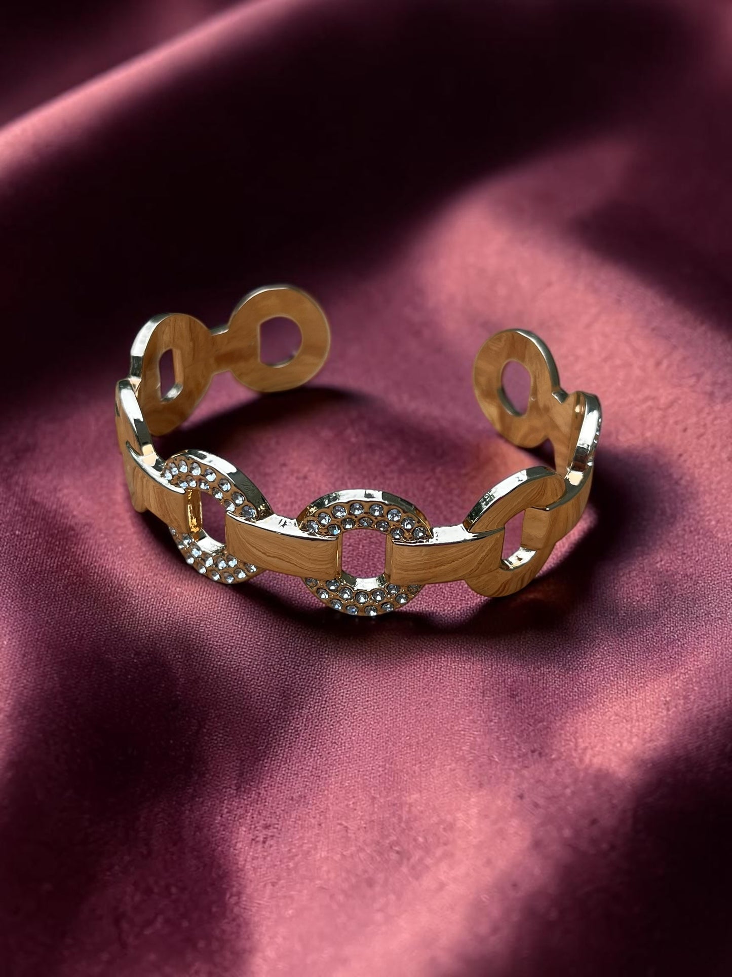 Crystal Link Cuff Bracelet