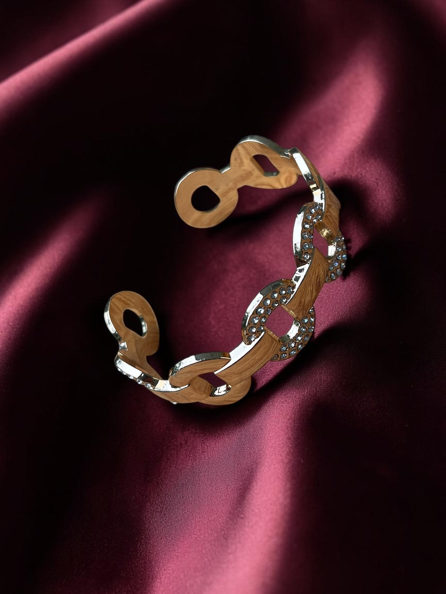 Crystal Link Cuff Bracelet