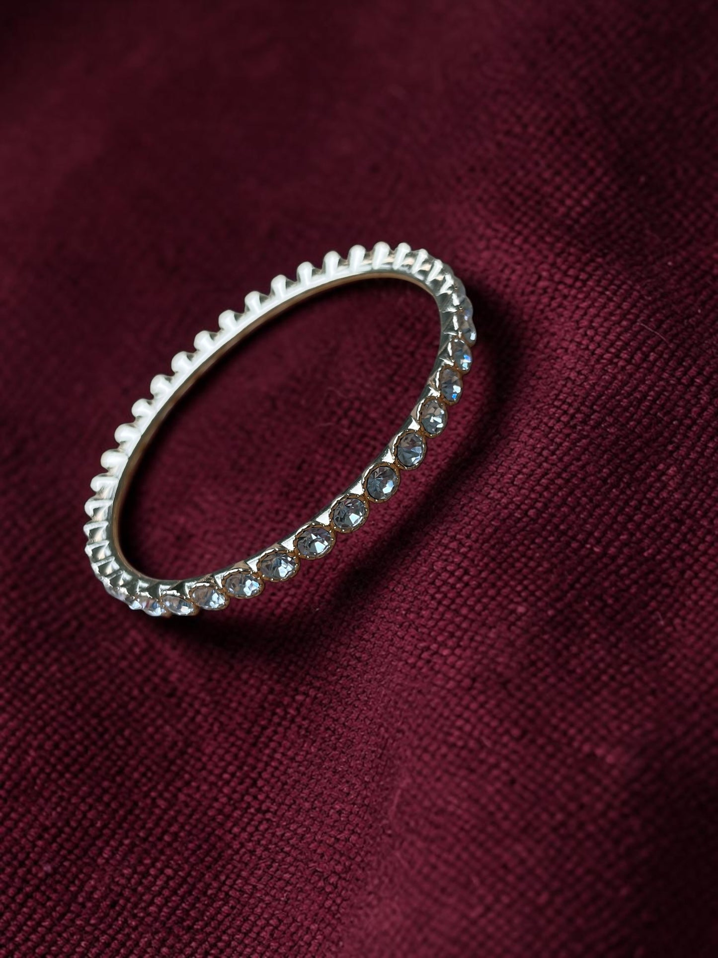 Crystal Spark Gold Bangle Bracelet