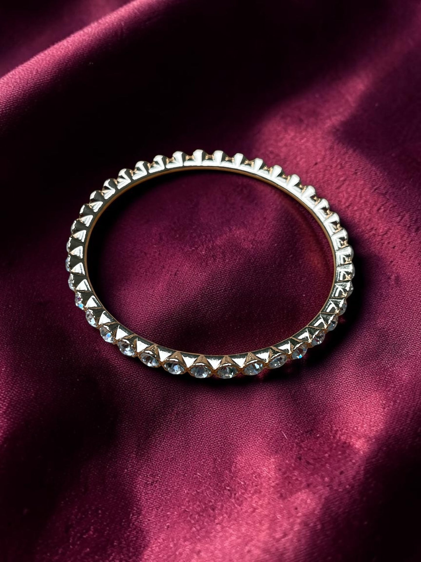 Crystal Spark Gold Bangle Bracelet