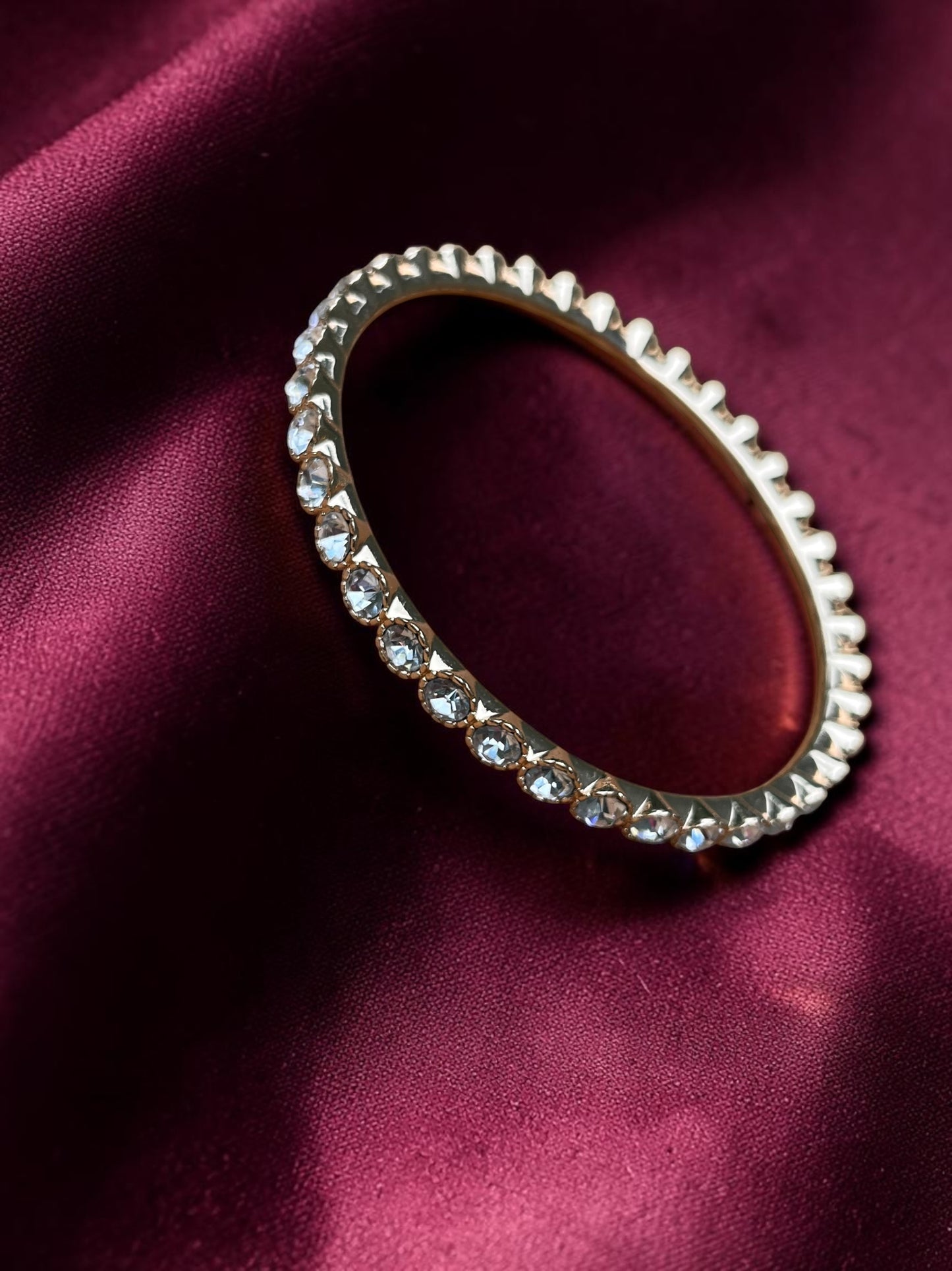 Crystal Spark Gold Bangle Bracelet