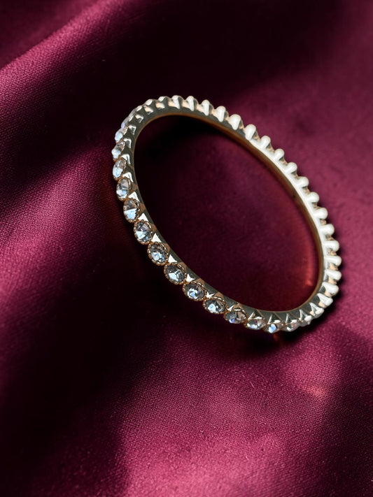 Crystal Spark Gold Bangle Bracelet