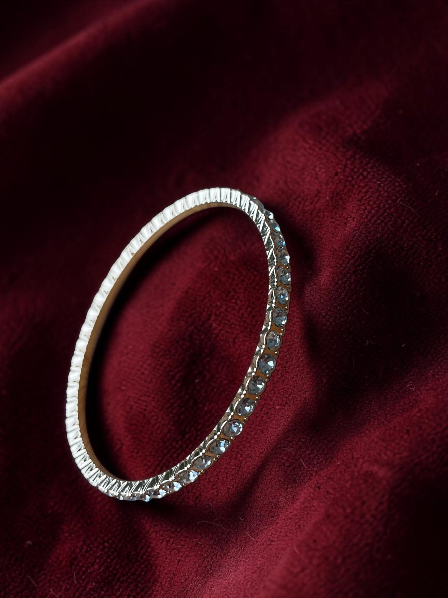 Crystal Spark Gold Bangle Bracelet