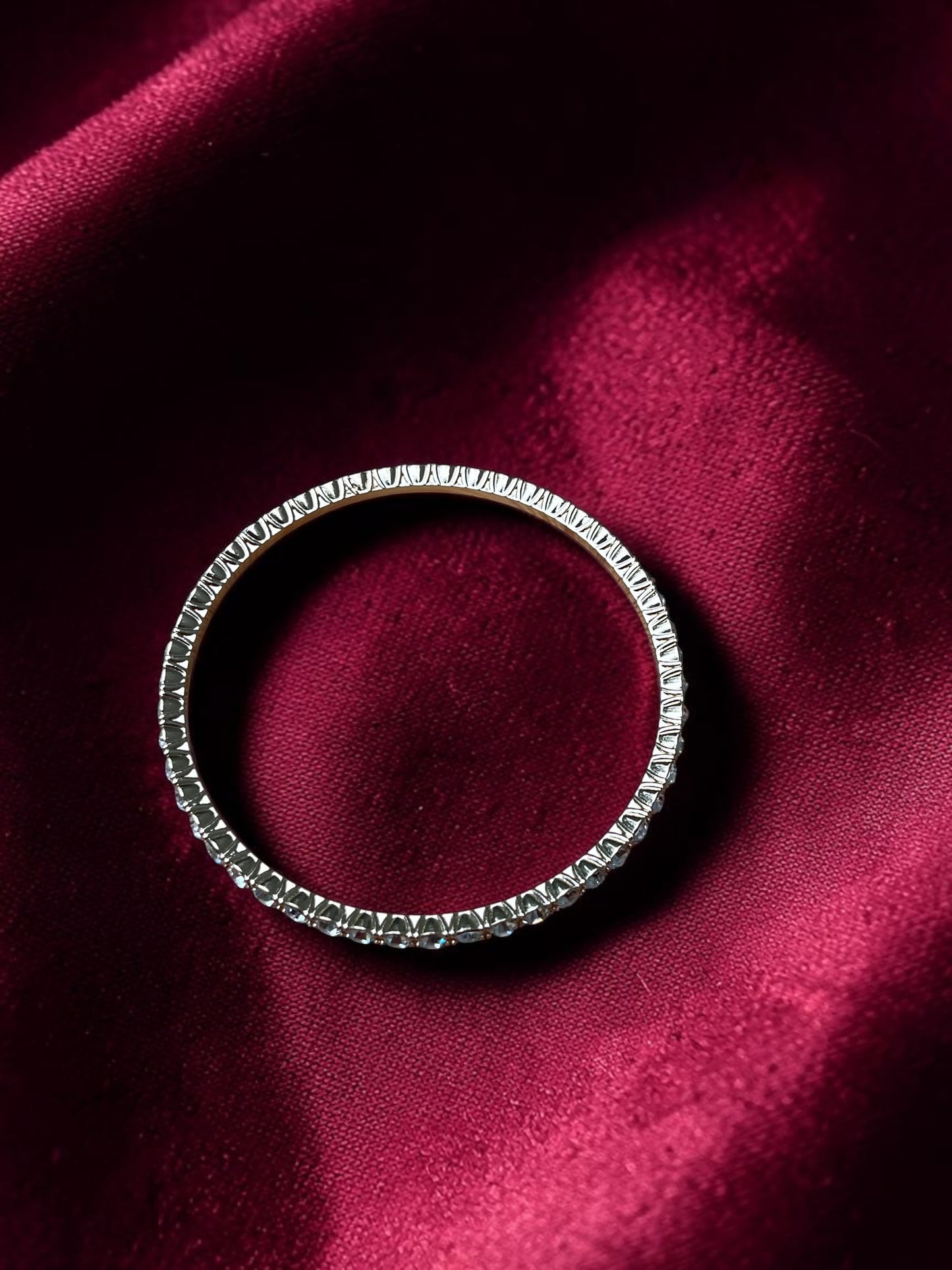 Crystal Spark Gold Bangle Bracelet