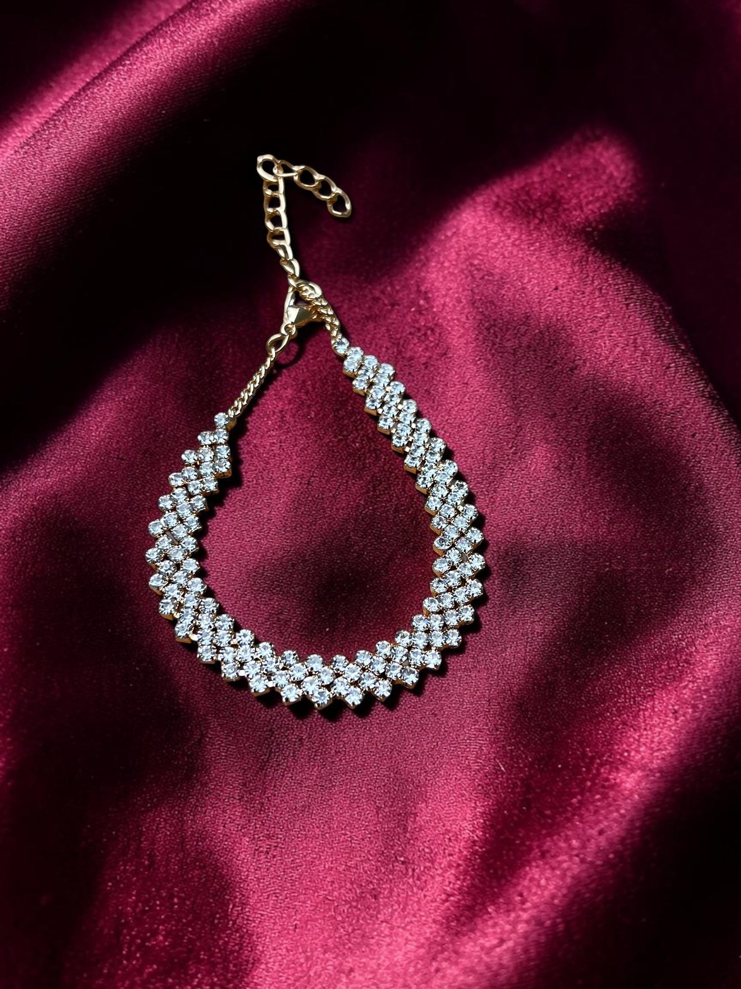 Golden Hour Crystal Tennis Bracelet