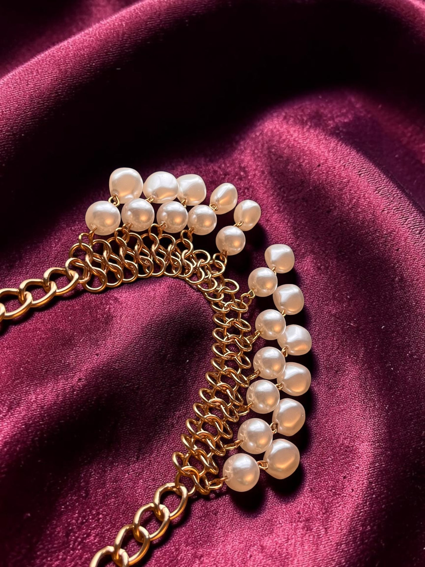 Gold Pearl Necklace