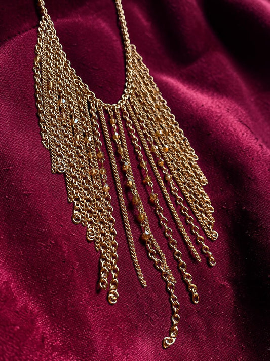 Luxe Gold Fringe Necklace