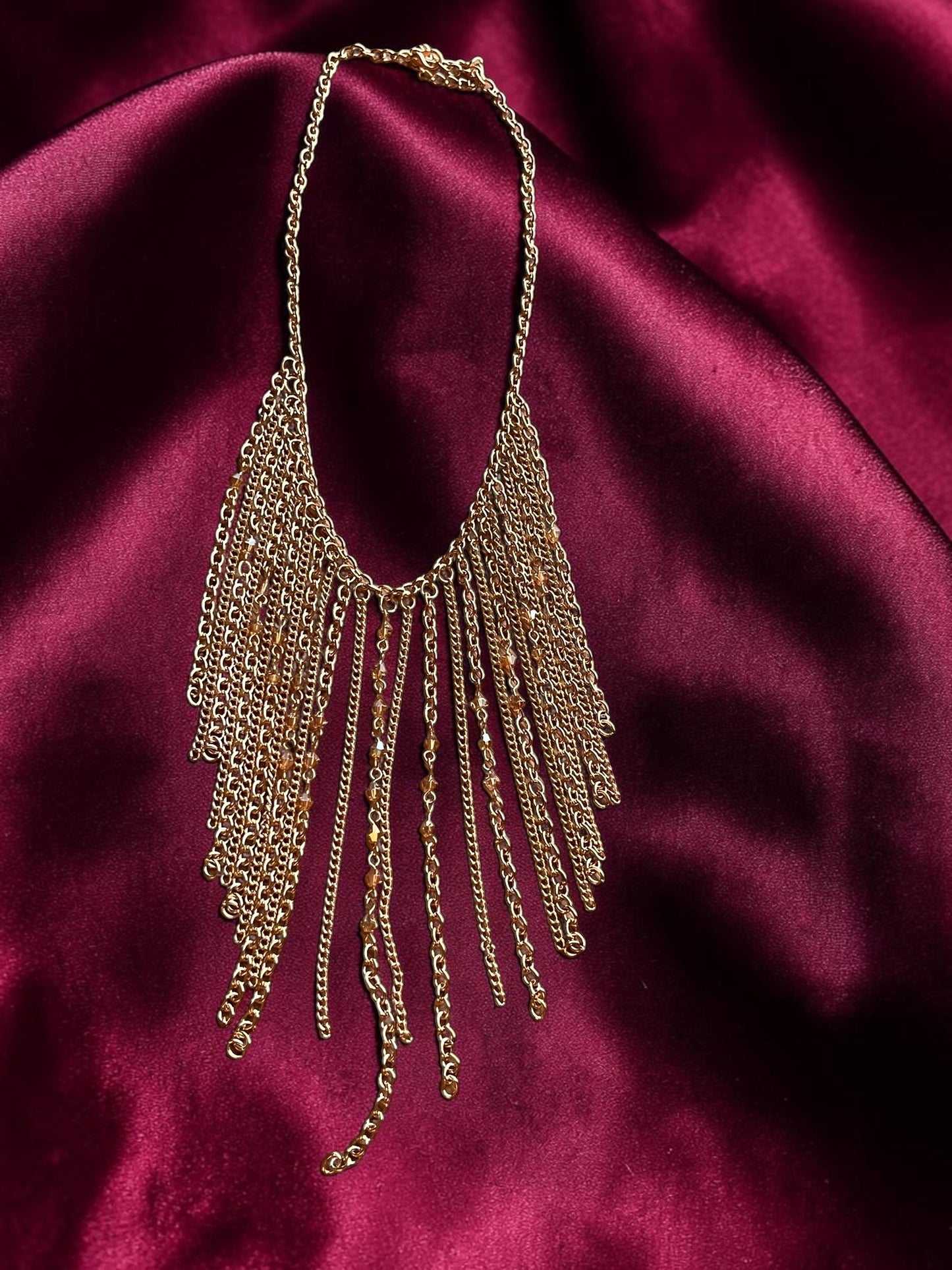 Luxe Gold Fringe Necklace