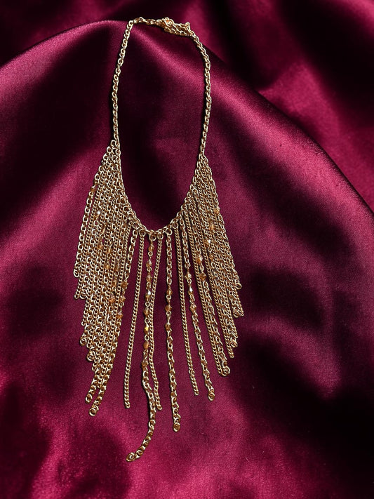 Luxe Gold Fringe Necklace
