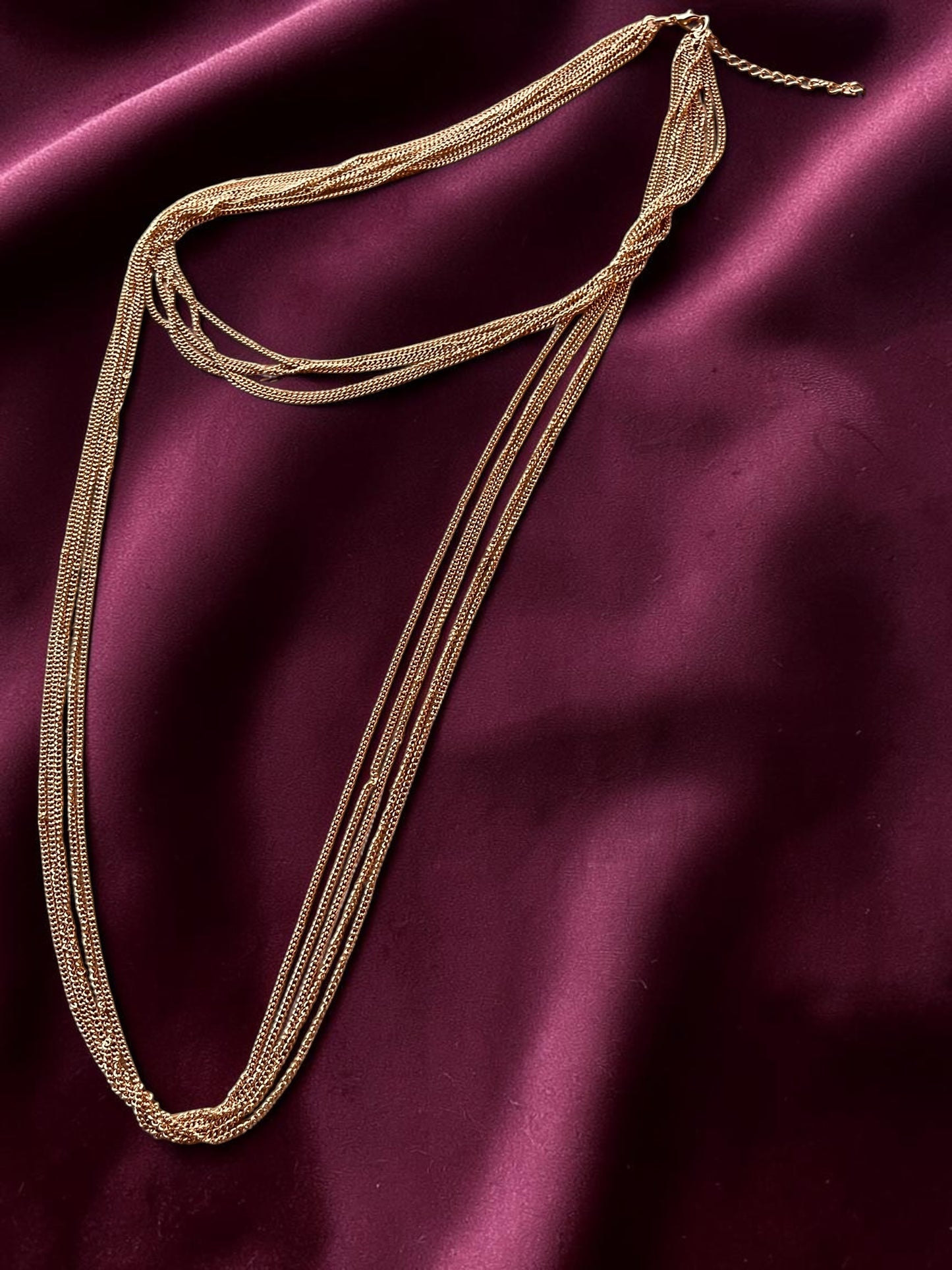 Luxe layered gold chain necklace