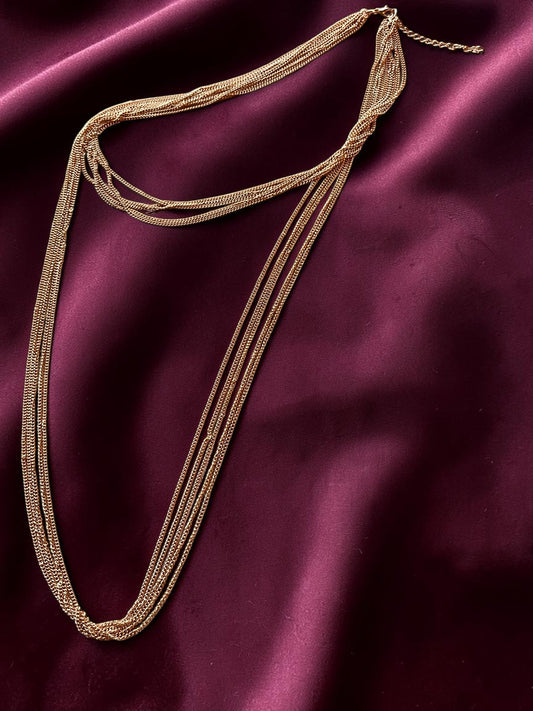 Luxe layered gold chain necklace