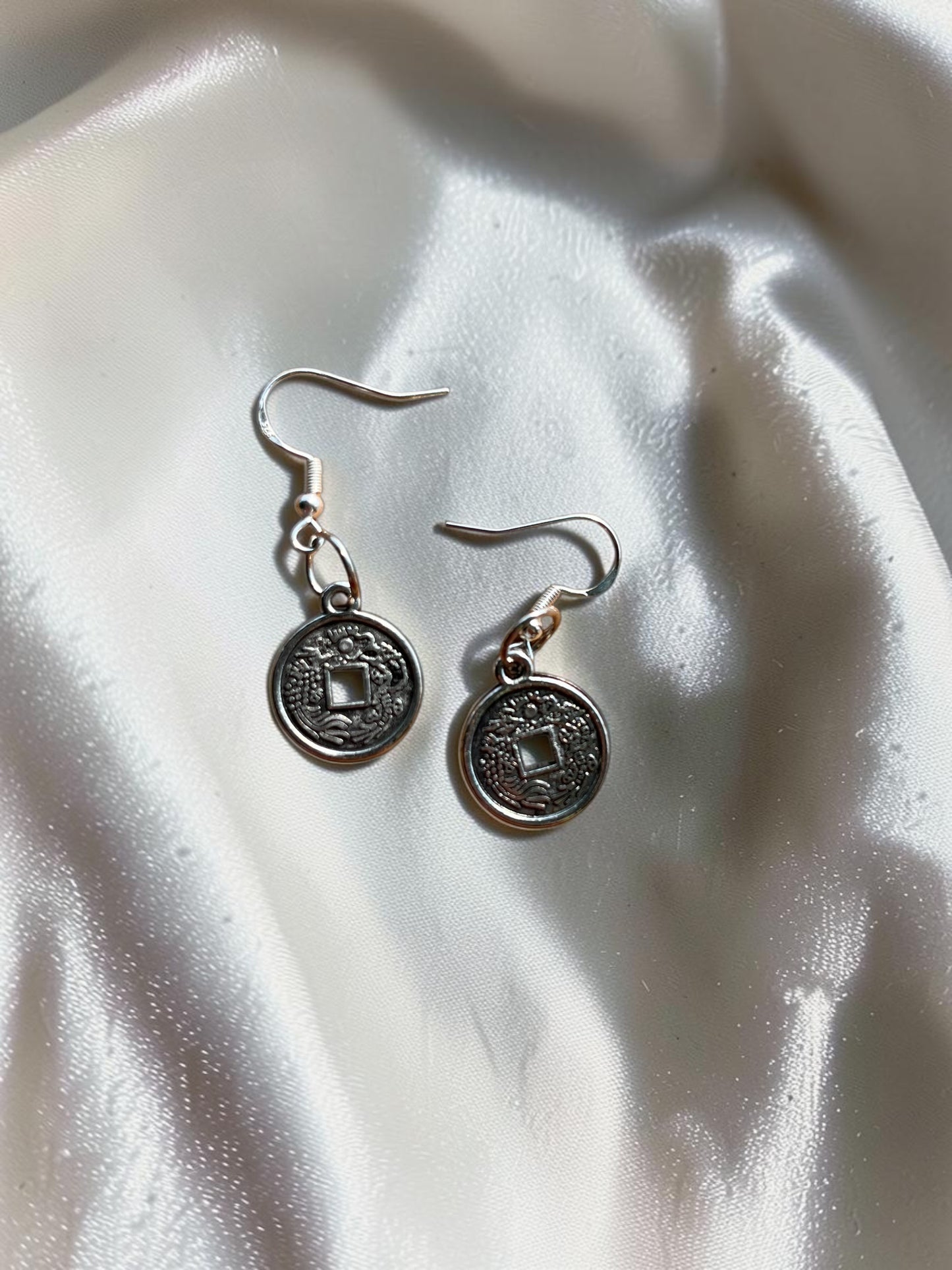 Vintage-Inspired Silver Coin Earrings