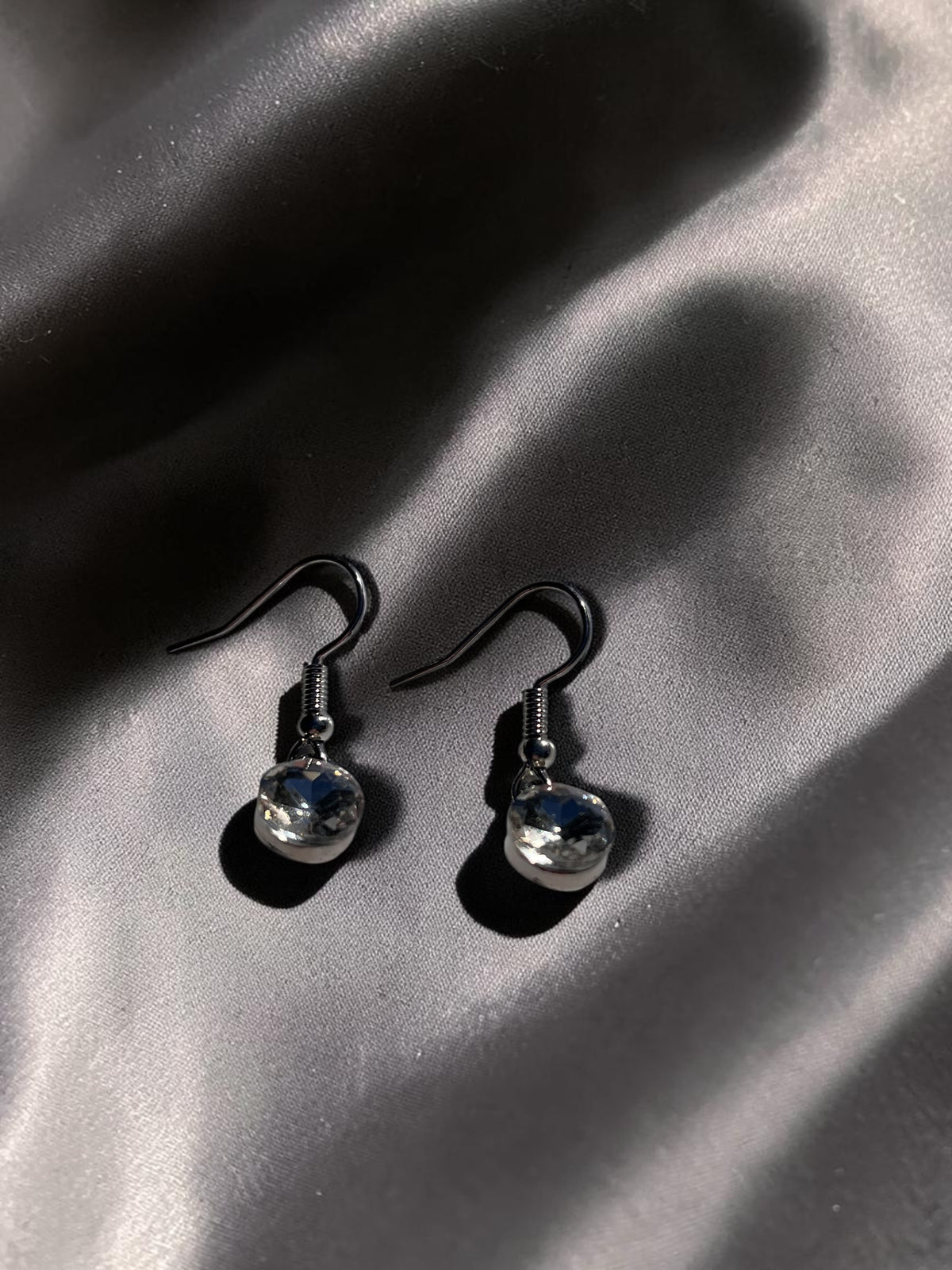 Crystal Drop Earrings | Silver Sparkle Dangle Earrings