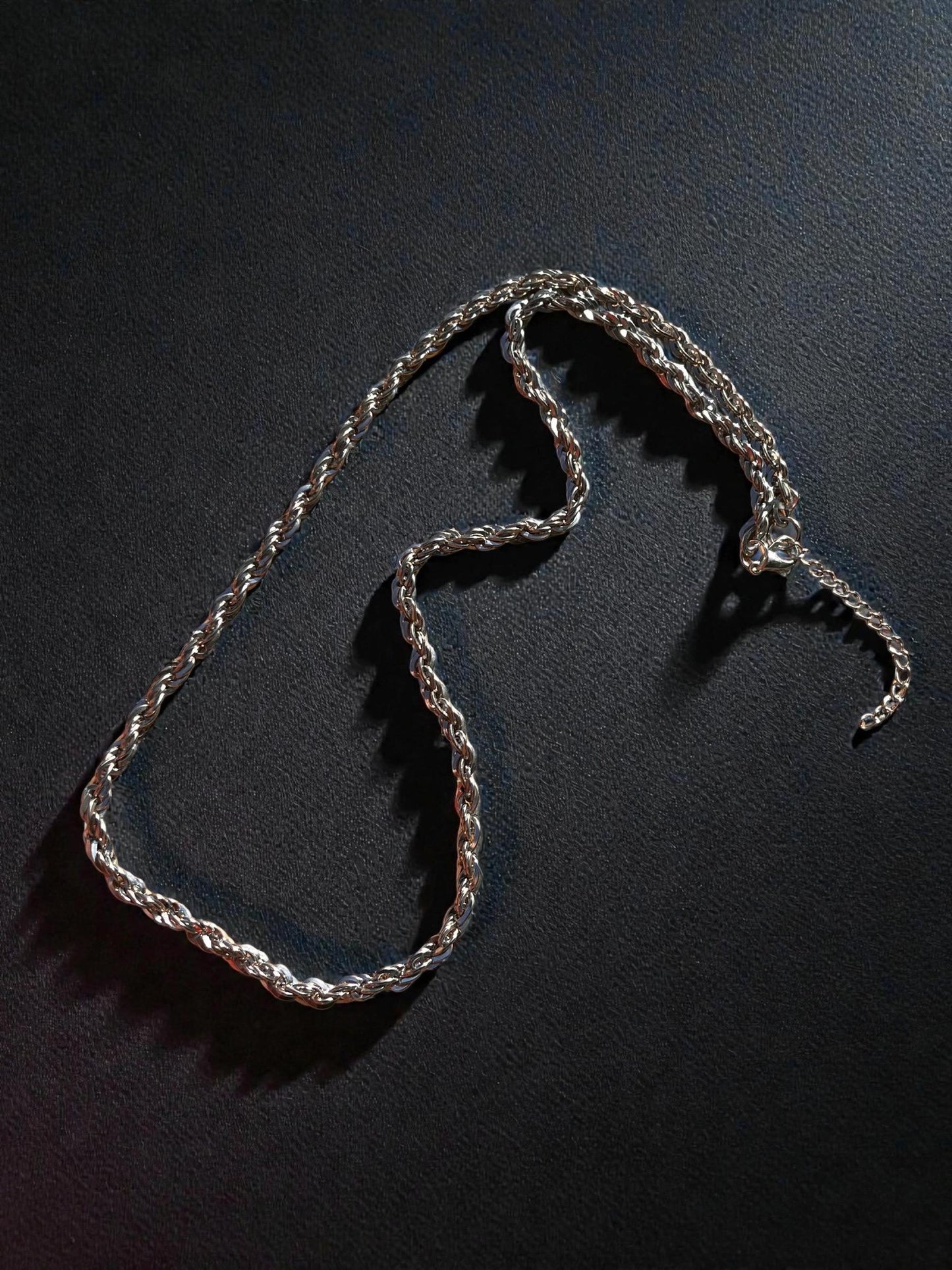 Minimalist Silver Chain Necklace | Sleek Rope Chain Statement Necklace | Layering Chain Jewelry | Unisex Modern Necklace | Everyday