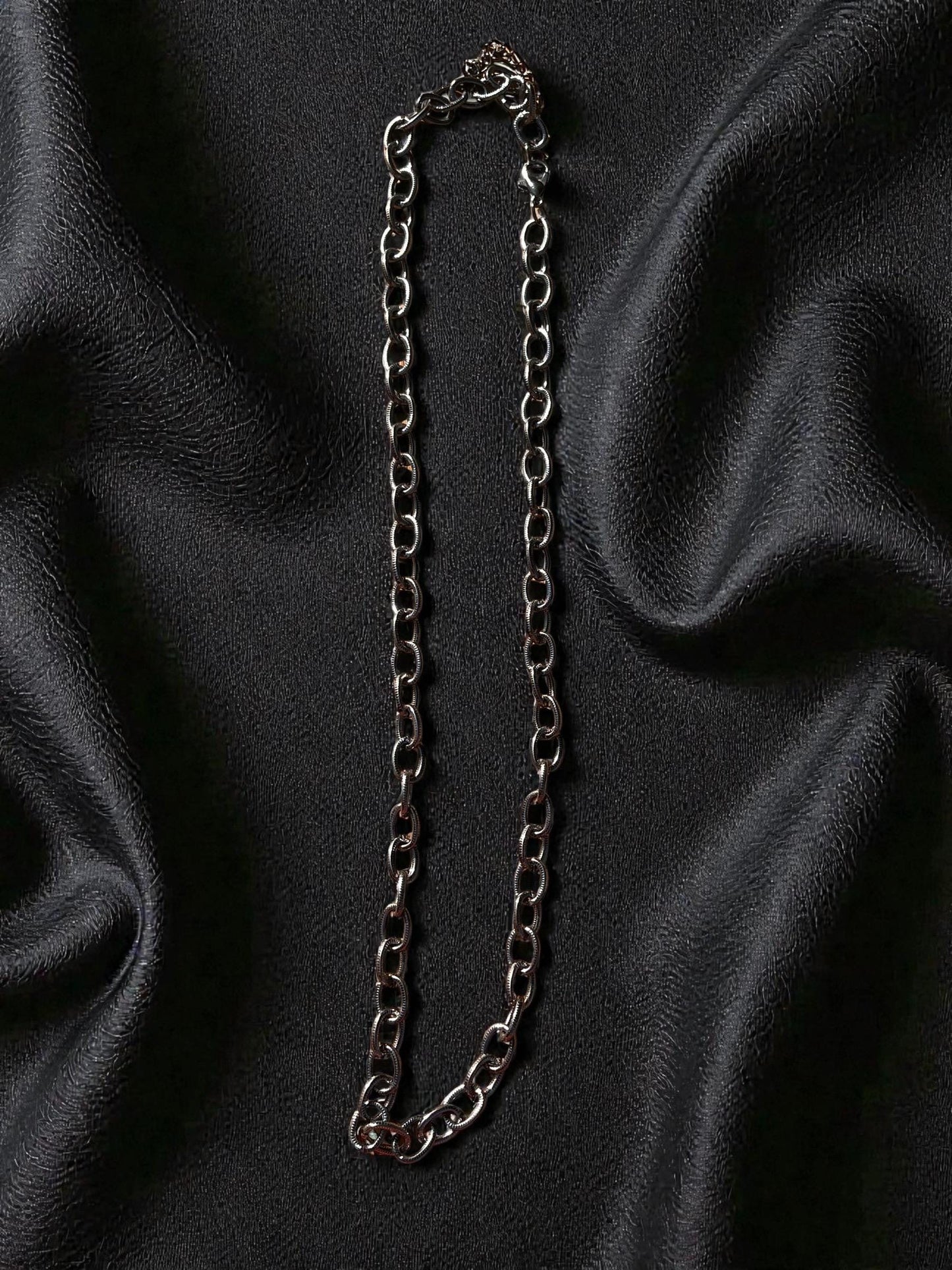 Gunmetal Link Chain Necklace | Chunky Minimalist Chain Necklace | Modern Layering Jewelry | Unisex Statement Necklace | Everyday