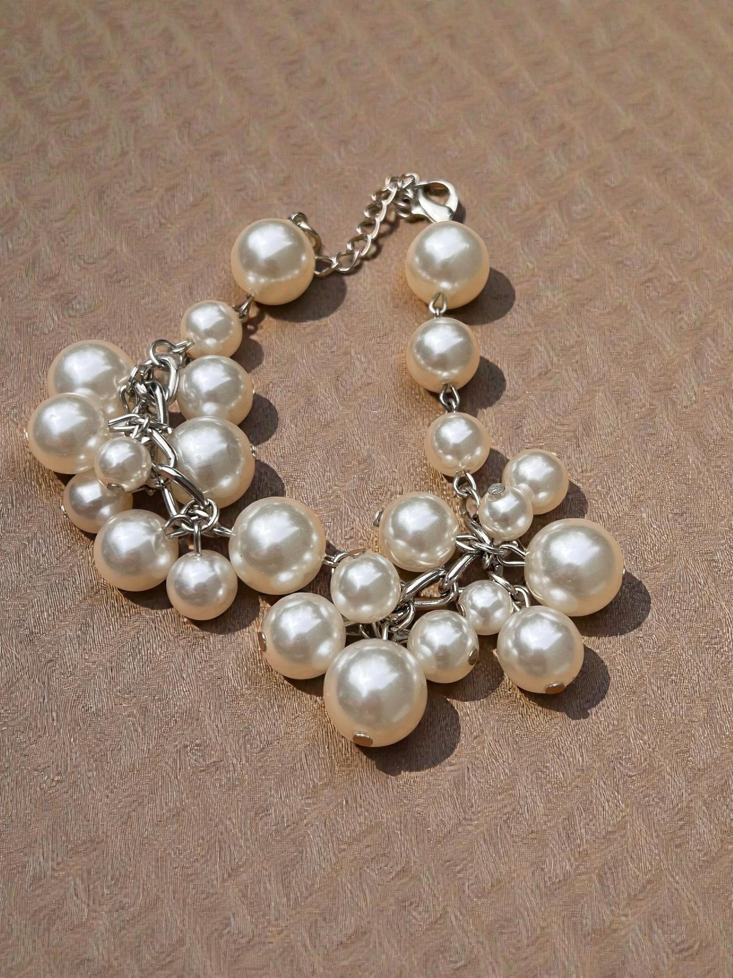 Crystal Pearl Statement Bracelet | Elegant Bridal Wedding Jewelry