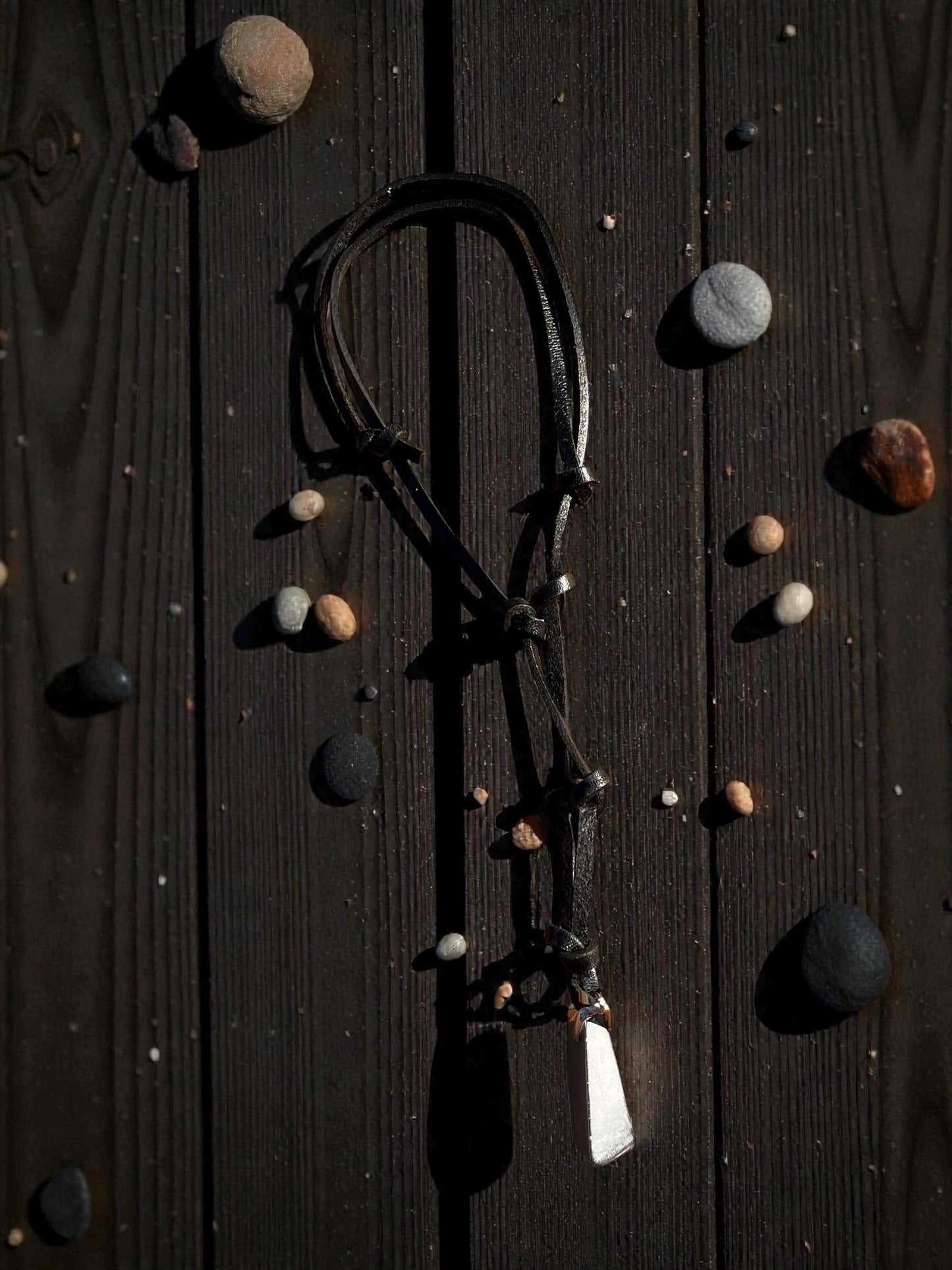 Men’s Leather Pendant Necklace | Boho Leather Cord Necklace | Minimalist Men’s Jewelry | Surfer Style Necklace