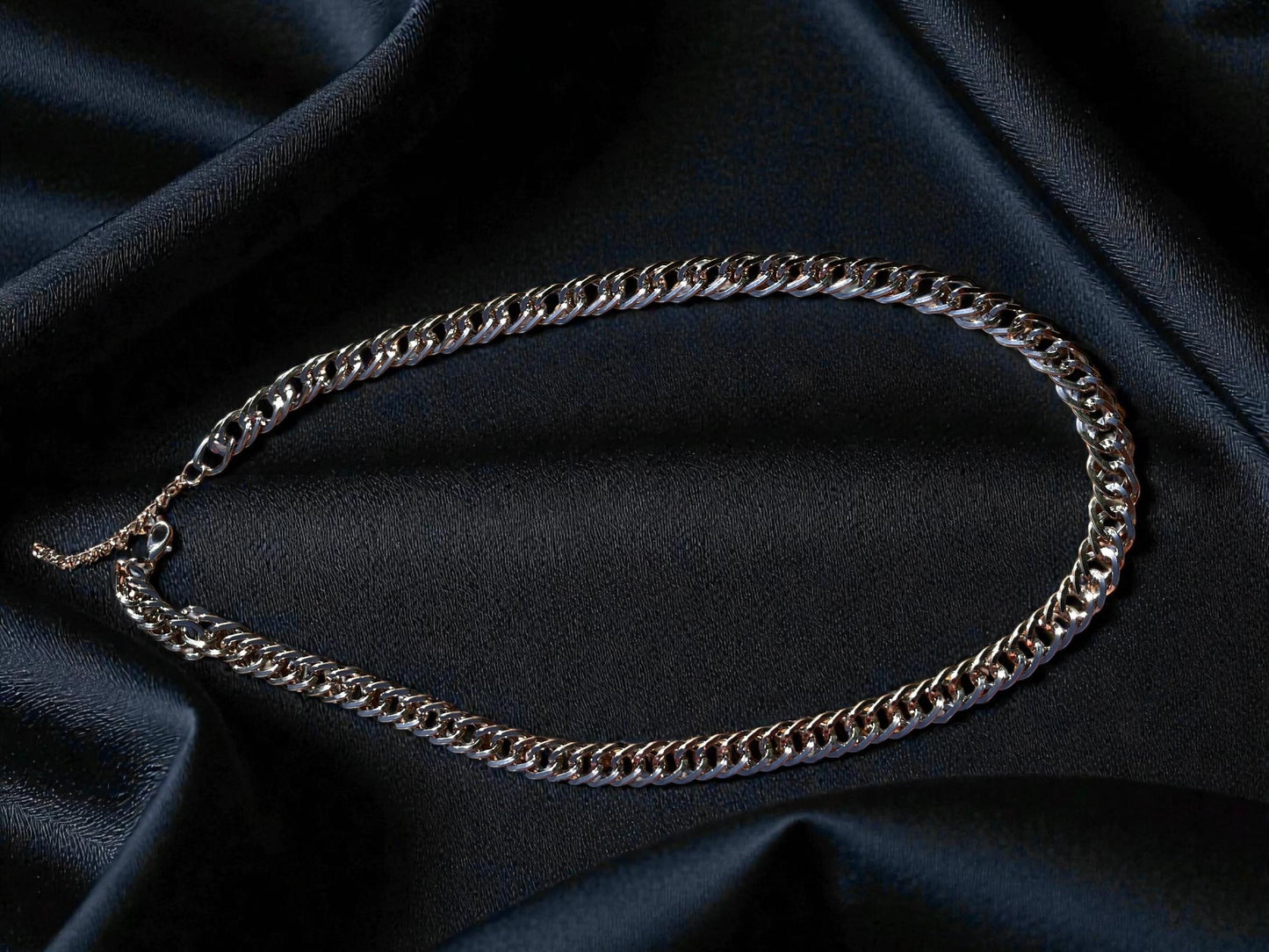 Silver Large Cuban Link Chain Necklace | Chunky Silver Statement Necklace | Unisex Curb Chain Jewelry | Modern Layering Necklace | Everyday