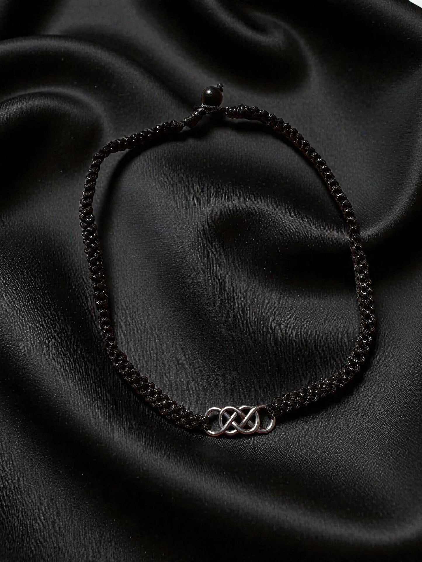 Celtic Knot Necklace for Men | Black Braided Cord Necklace | Minimalist Men’s Jewelry | Celtic Symbol Jewelry | Gift for Him