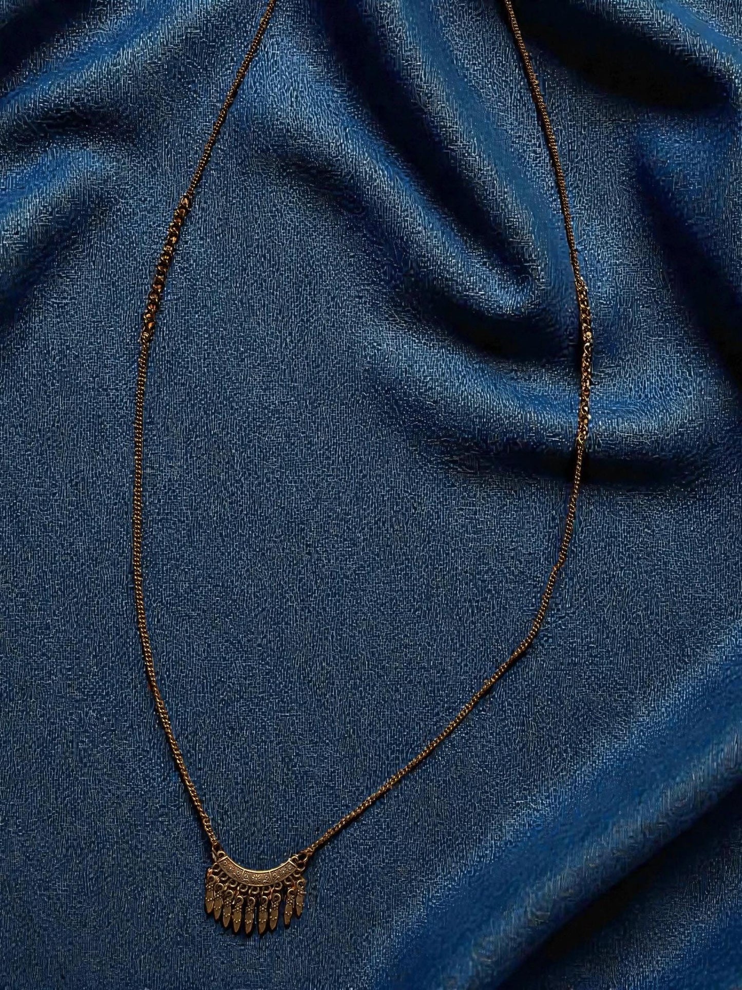 Boho Statement Necklace | Antique Gold Tribal Necklace | Festival Jewelry | Vintage Inspired Pendant Necklace | Bohemian Layering Jewelry