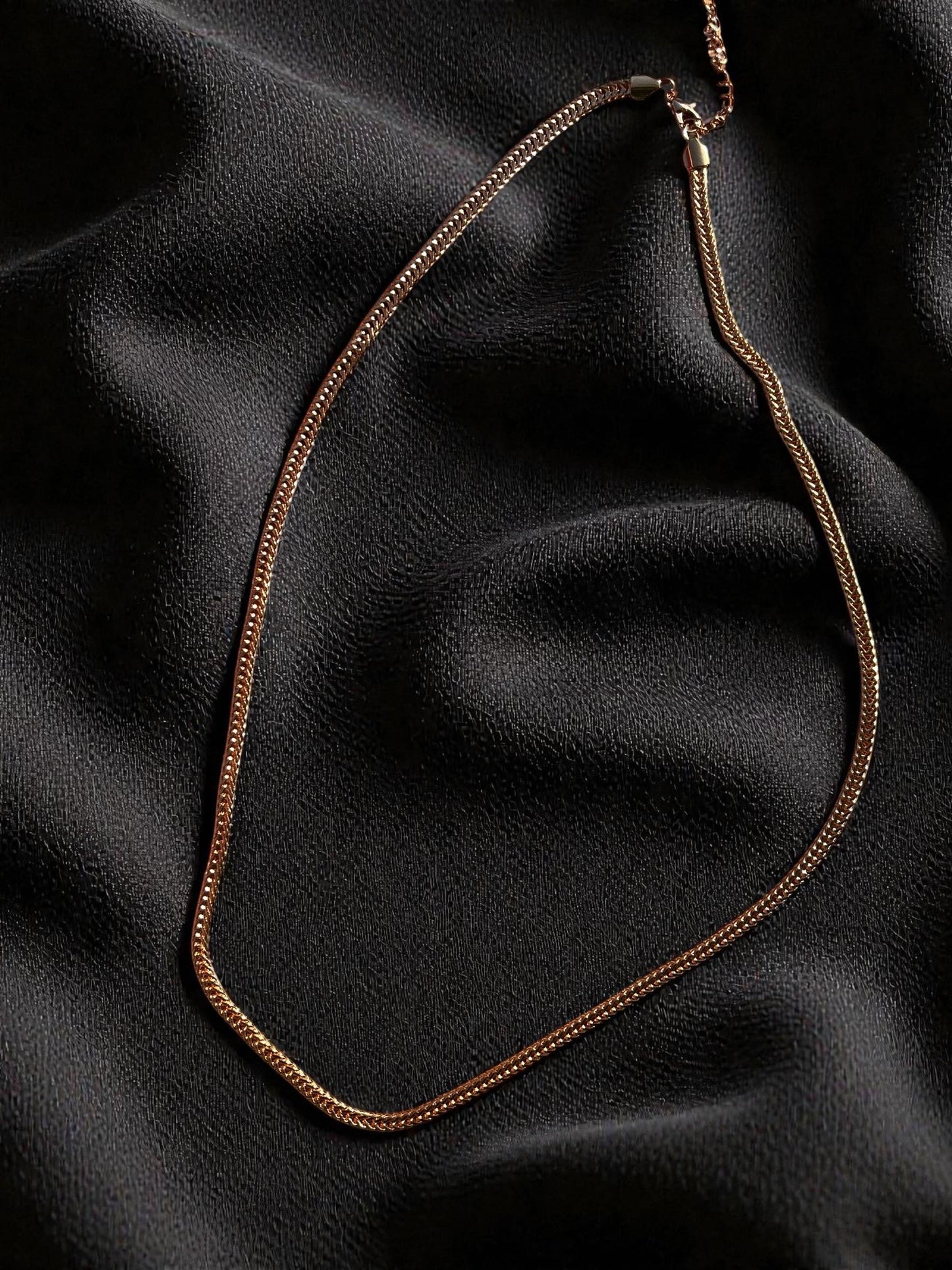 Gold Herringbone Chain Necklace for Men, Thick Gold Flat Chain, Statement Gold Plated Necklace, Luxury Mens Chain Gift for Him