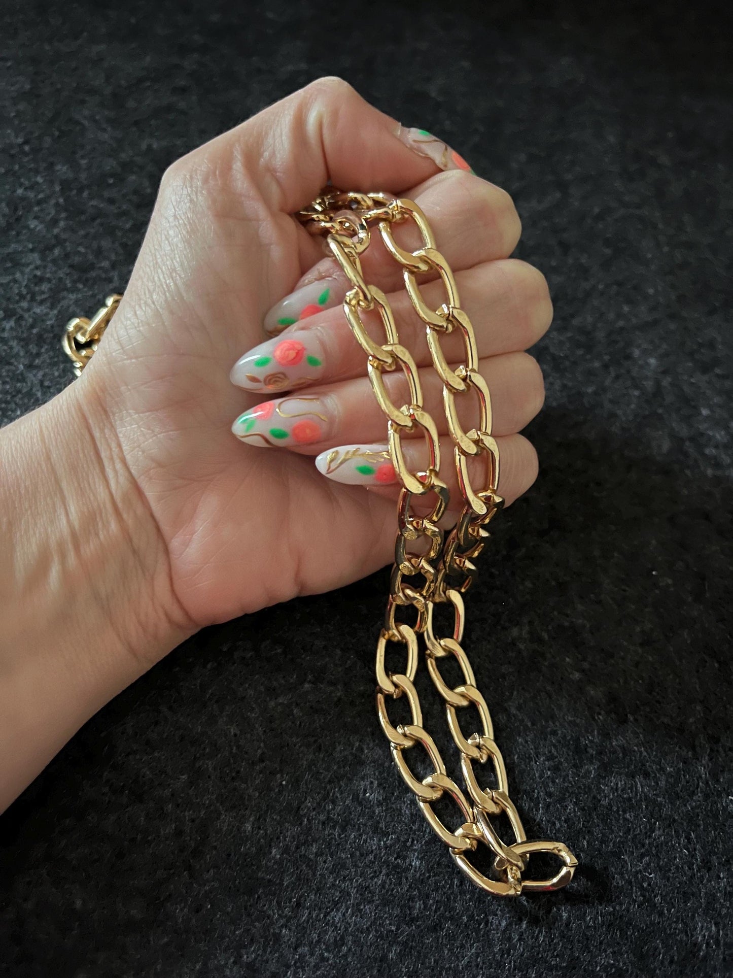 Thick Gold Chain Necklace for Men, Bold Gold Link Chain, Statement Gold Plated Necklace, Chunky Mens Chain Jewelry Gift for Him