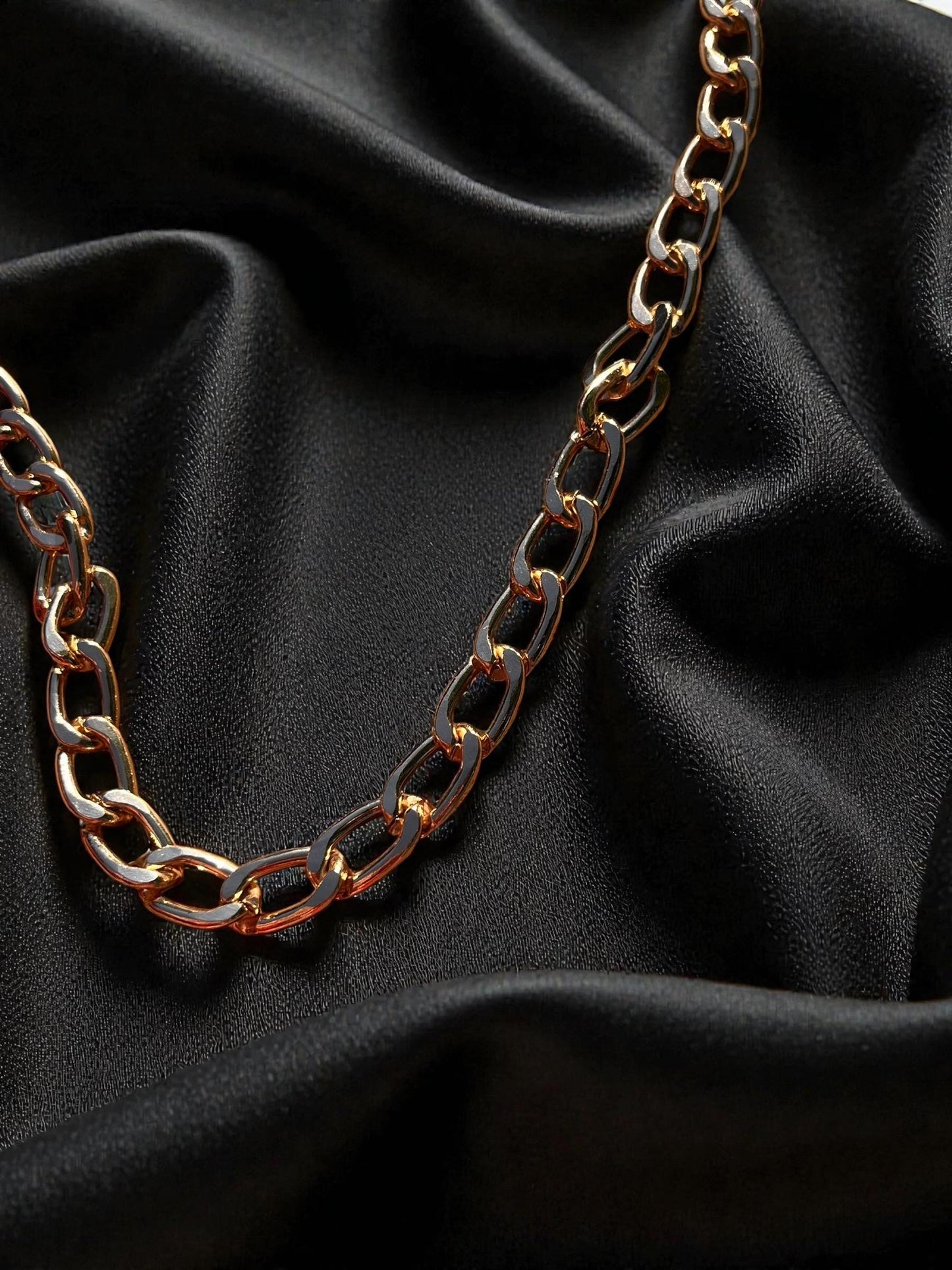 Thick Gold Chain Necklace for Men, Bold Gold Link Chain, Statement Gold Plated Necklace, Chunky Mens Chain Jewelry Gift for Him
